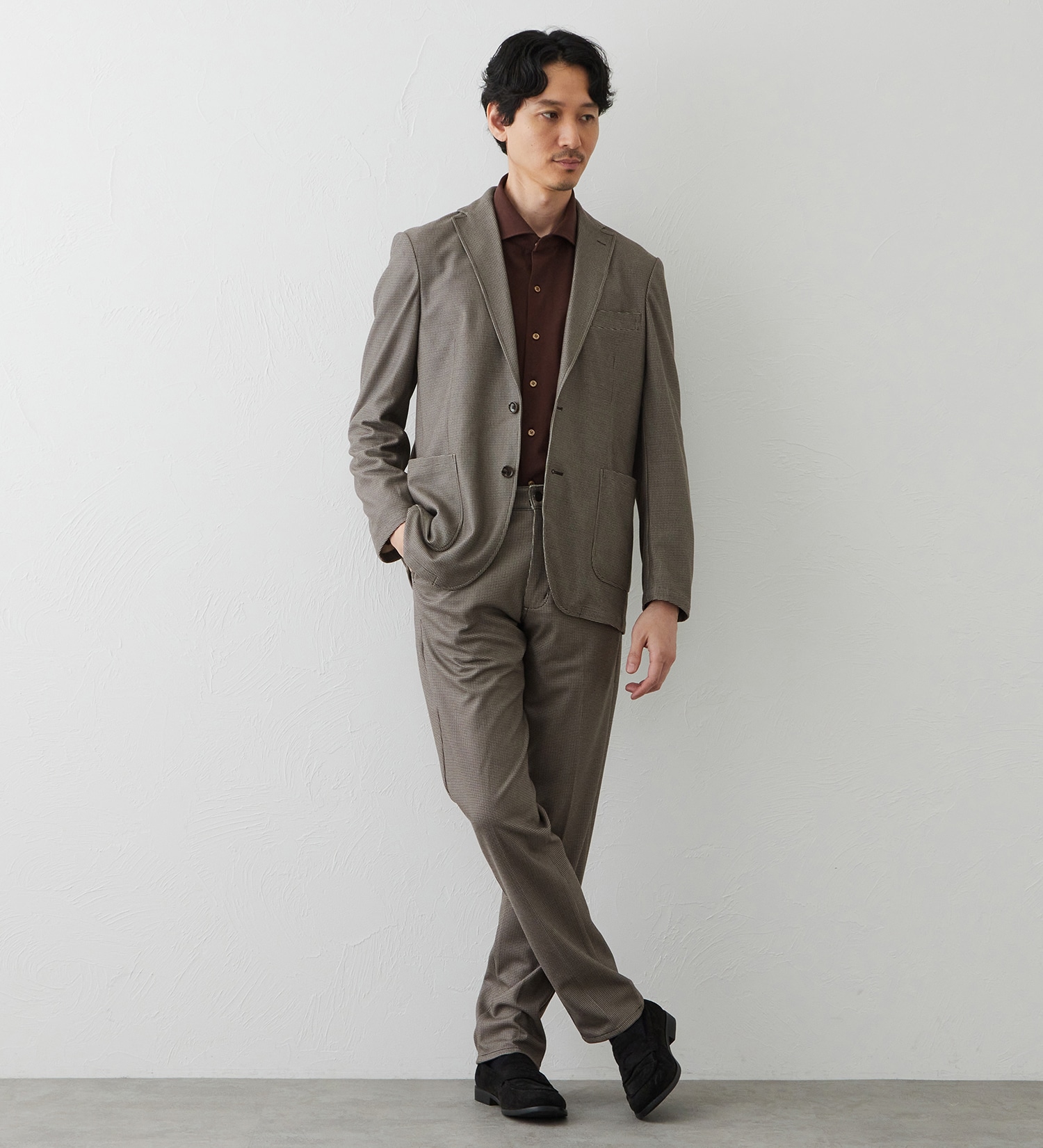 EDWIN(エドウイン)のデニスラ スリムテーパードパンツ スラックス【ウールライク/ストレッチ/ビジネス】|パンツ/スラックス/メンズ|ベージュ系その他