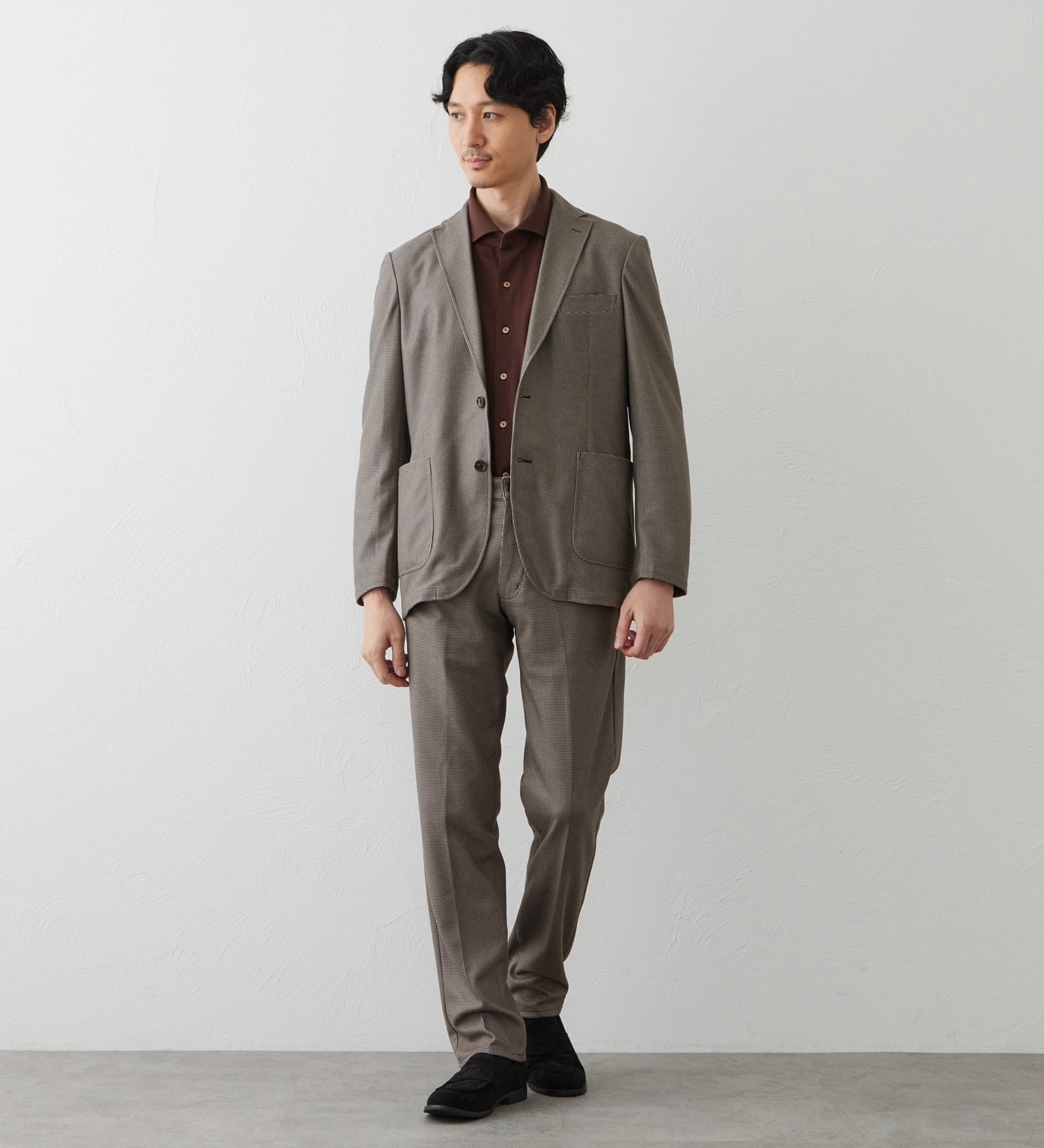 EDWIN(エドウイン)のデニスラ スリムテーパードパンツ スラックス【ウールライク/ストレッチ/ビジネス】|パンツ/スラックス/メンズ|ベージュ系その他