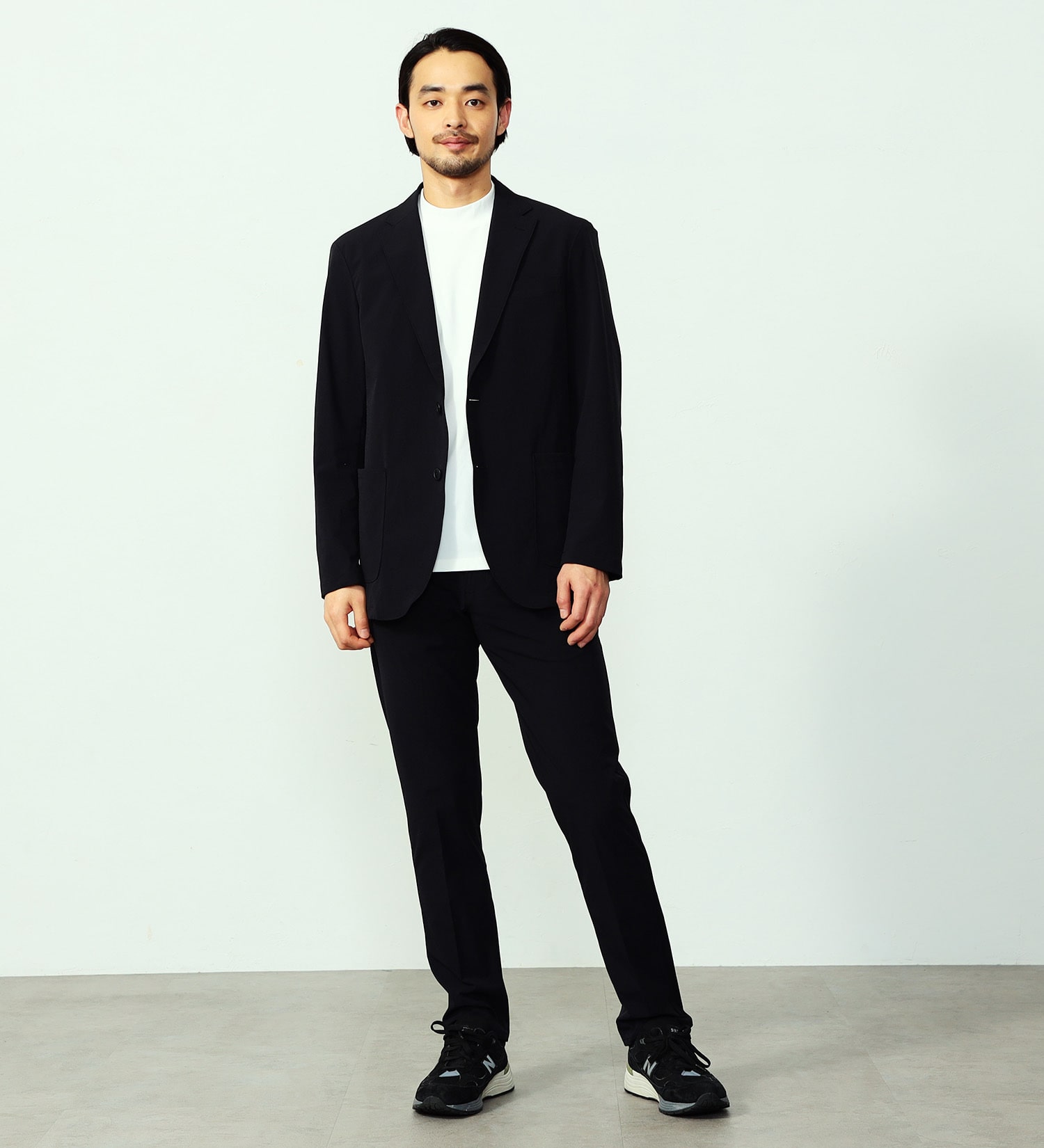 EDWIN(エドウイン)のデニスラ ルーミーテーパード スラックス トラウザー ストレッチ ビジネス|パンツ/パンツ/メンズ|ブラック