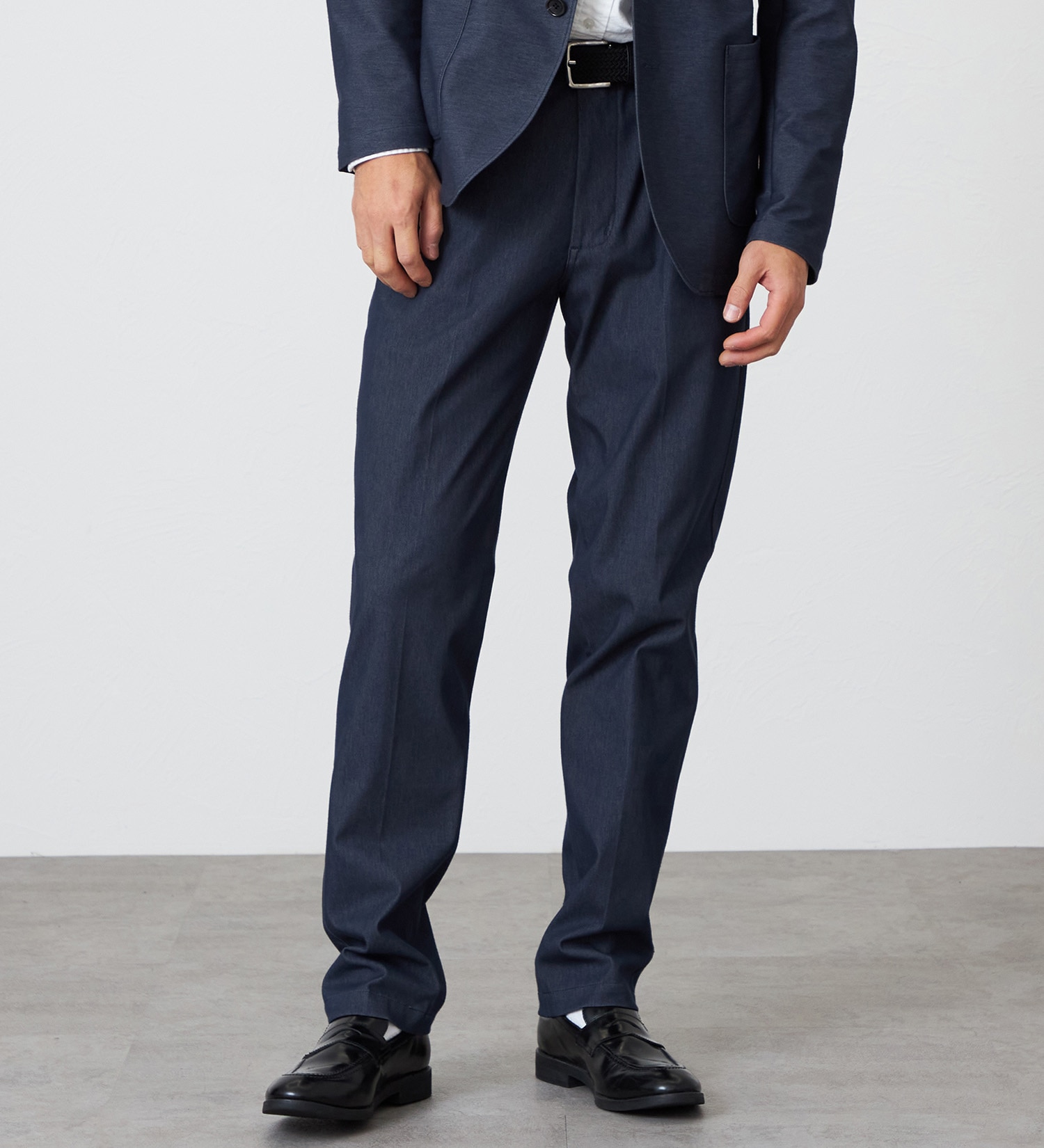 EDWIN(エドウイン)の【試着対象】デニスラ AIR スリムテーパード スラックス ビジネス ストレッチ|パンツ/スラックス/メンズ|インディゴブルー