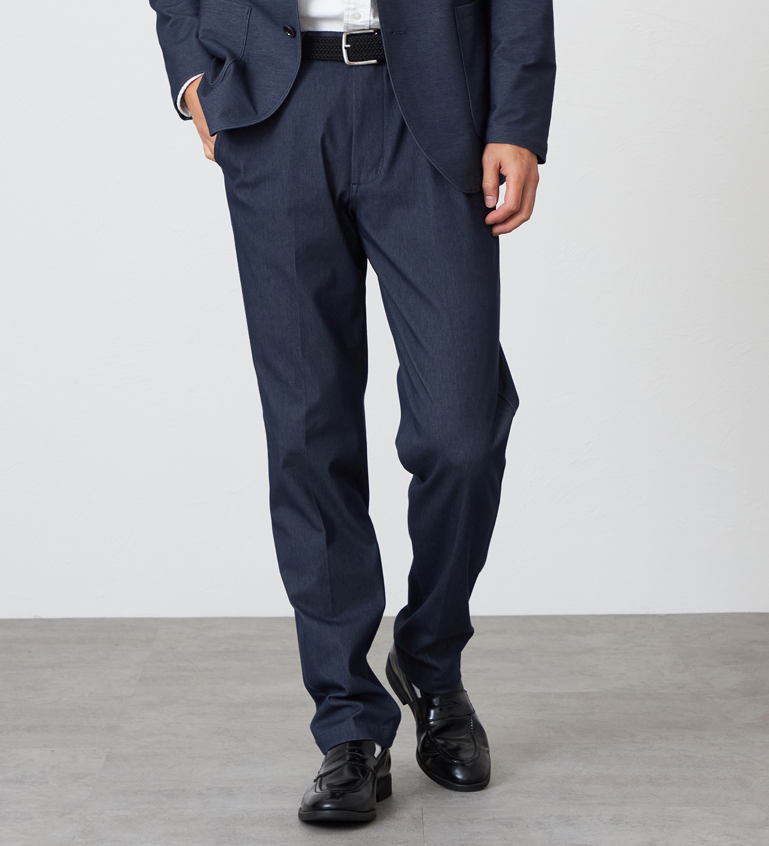 EDWIN(エドウイン)の【試着対象】デニスラ AIR スリムテーパード スラックス ビジネス ストレッチ|パンツ/スラックス/メンズ|インディゴブルー