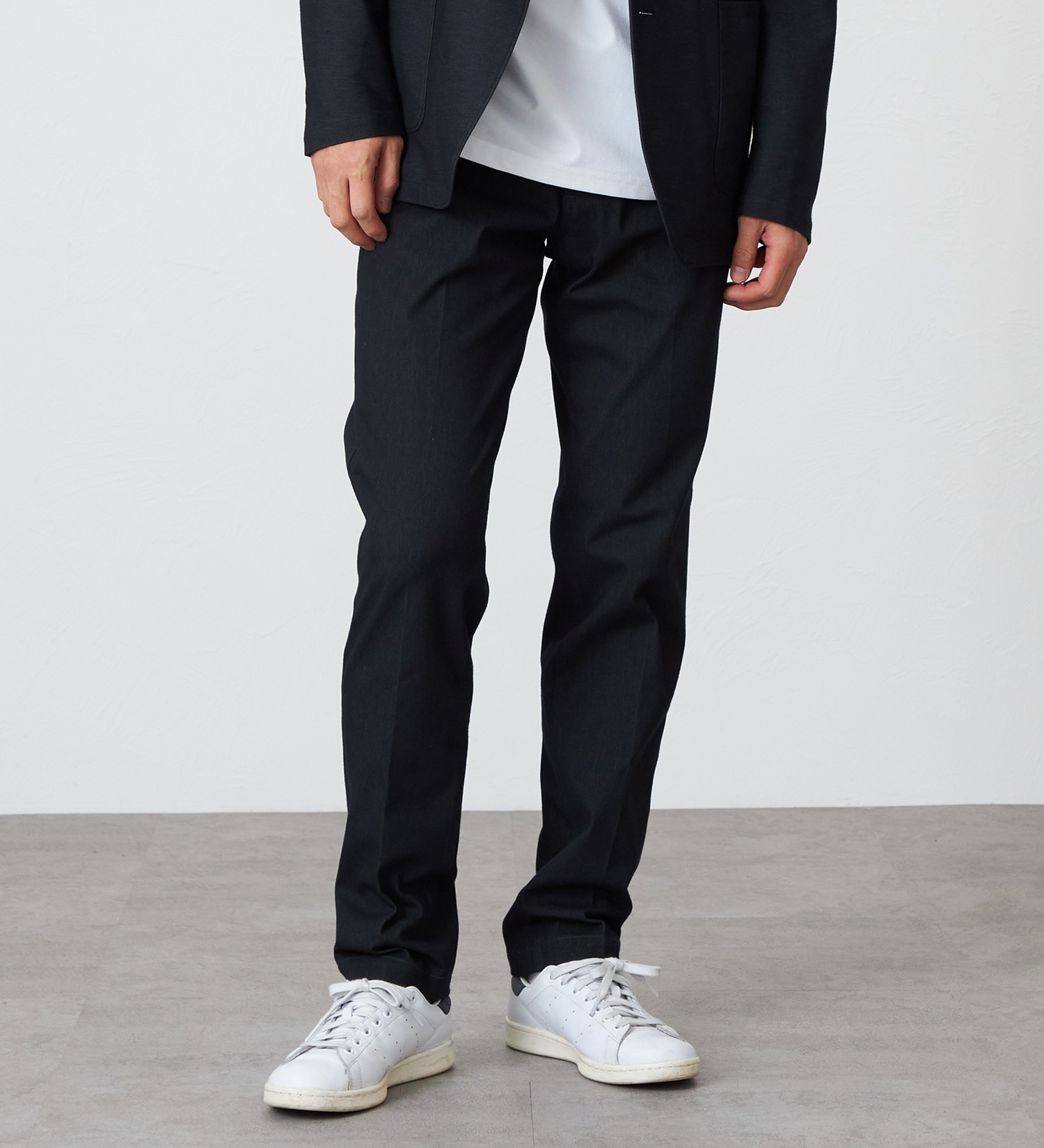 EDWIN(エドウイン)の【試着対象】デニスラ AIR スリムテーパード スラックス ビジネス ストレッチ|パンツ/スラックス/メンズ|ブラック
