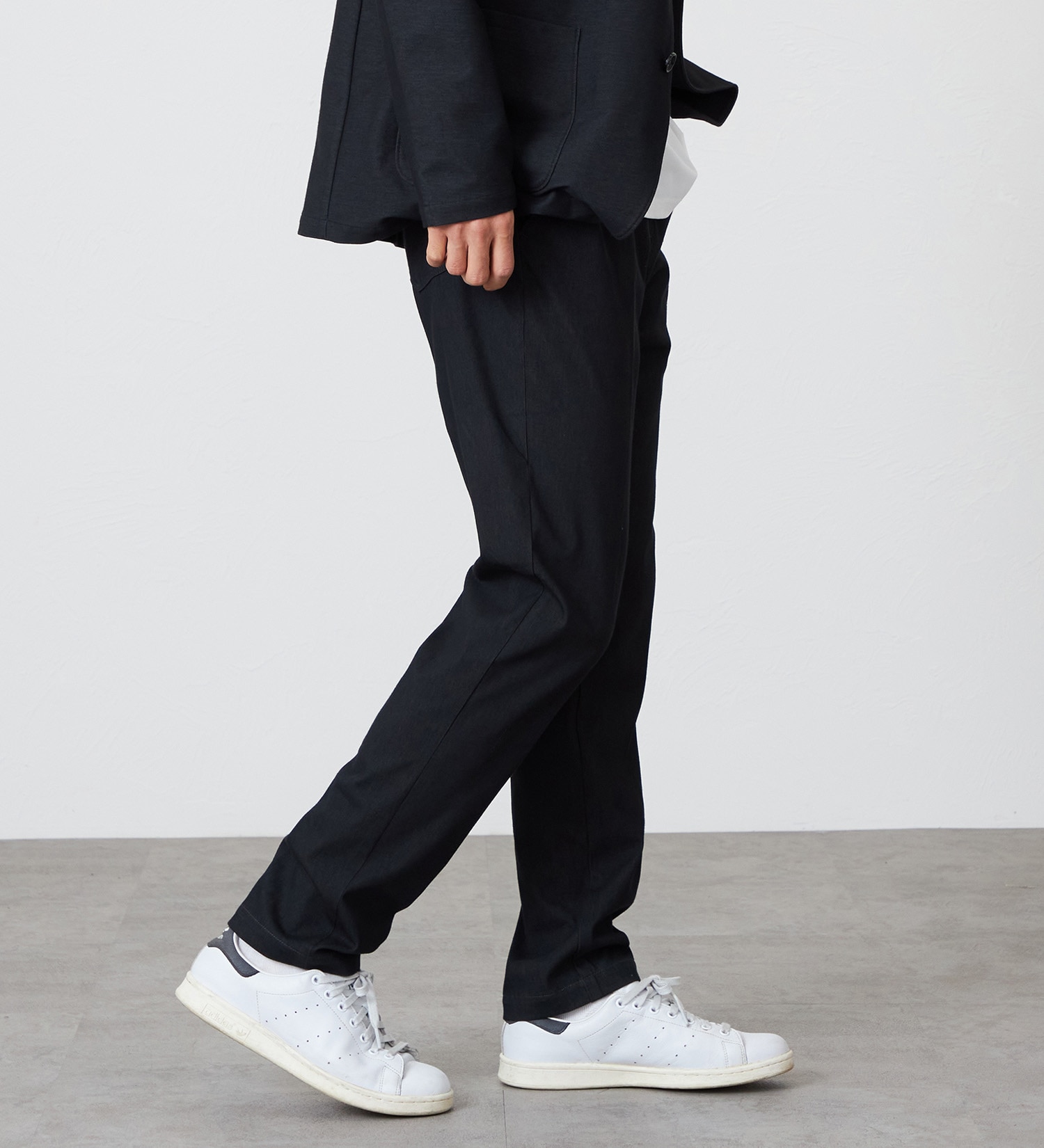 EDWIN(エドウイン)の【試着対象】デニスラ AIR スリムテーパード スラックス ビジネス ストレッチ|パンツ/スラックス/メンズ|ブラック