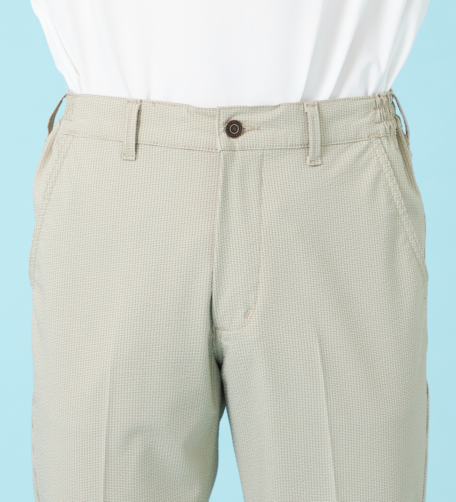 EDWIN(エドウイン)の【試着対象】【夏用】デニスラ AIR スリムテーパード スラックス ストレッチ 涼しい|パンツ/スラックス/メンズ|ベージュ