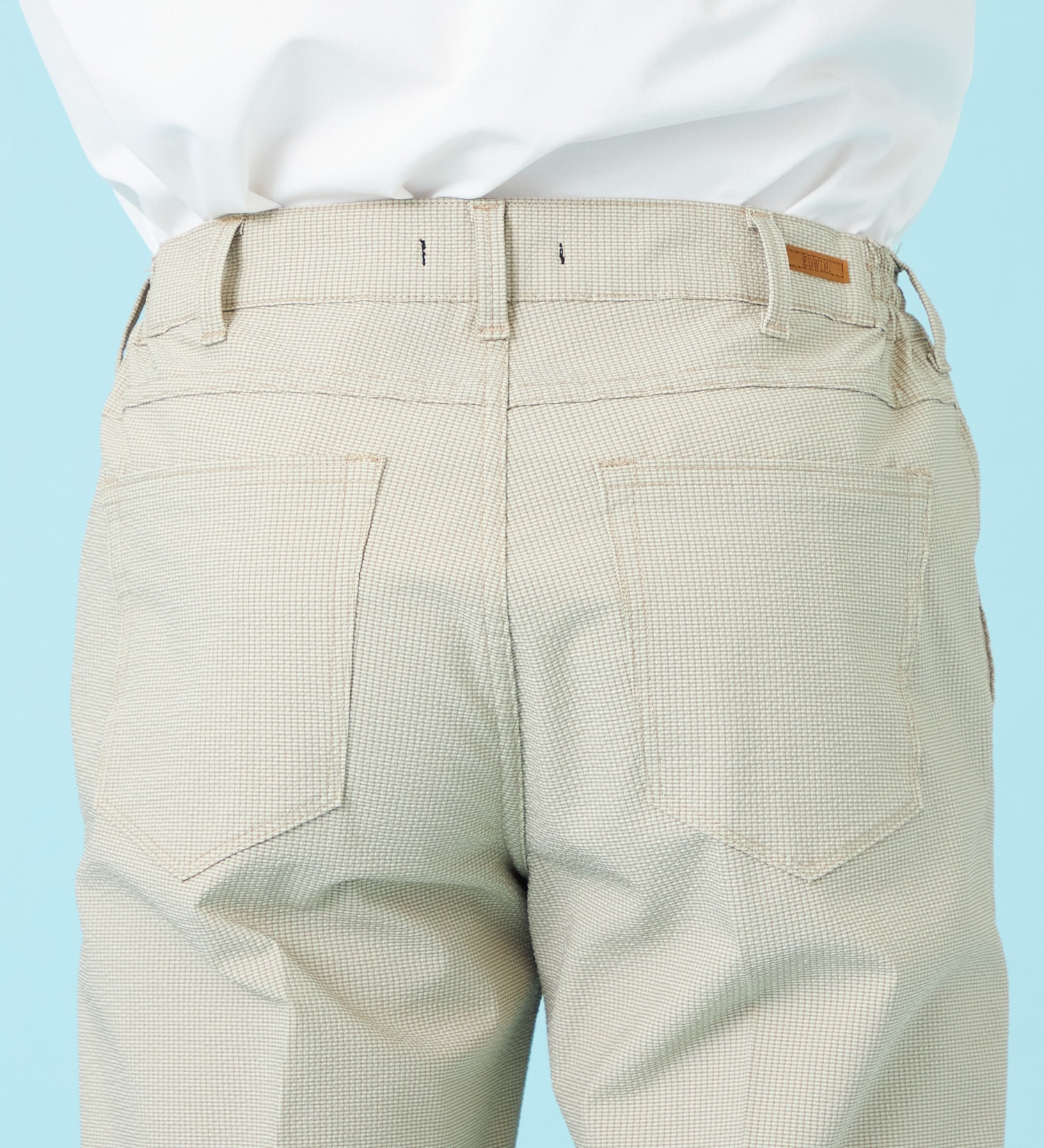 EDWIN(エドウイン)の【試着対象】【夏用】デニスラ AIR スリムテーパード スラックス ストレッチ 涼しい|パンツ/スラックス/メンズ|ベージュ