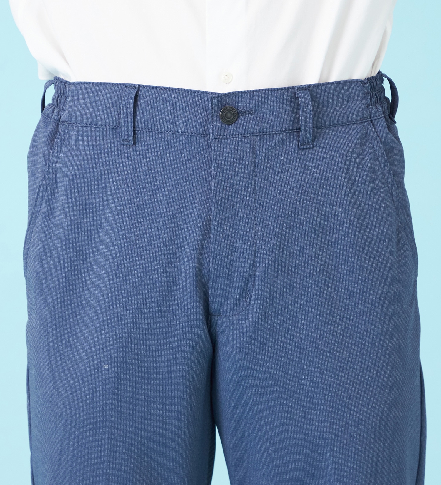 EDWIN(エドウイン)の【試着対象】【夏用】デニスラ AIR スリムテーパード スラックス ストレッチ 涼しい|パンツ/スラックス/メンズ|ネイビー