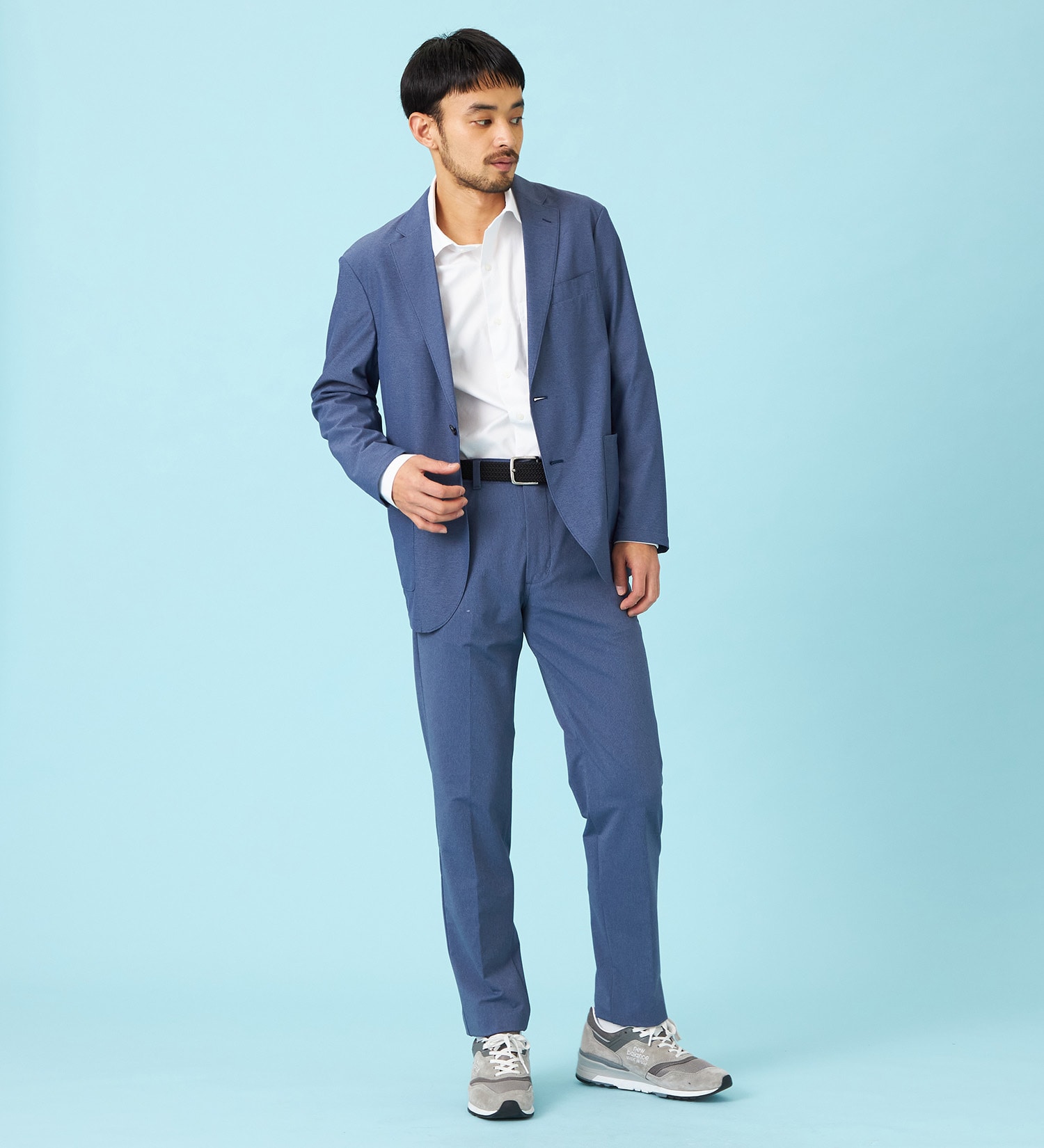 EDWIN(エドウイン)の【試着対象】【夏用】デニスラ AIR スリムテーパード スラックス ストレッチ 涼しい|パンツ/スラックス/メンズ|ネイビー