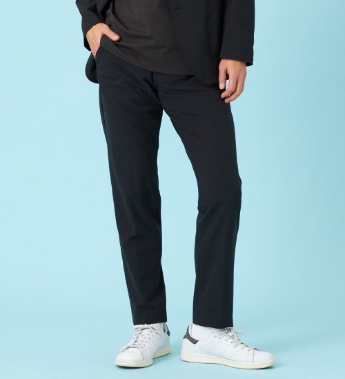 EDWIN(エドウイン)の【試着対象】【夏用】デニスラ AIR スリムテーパード スラックス ストレッチ 涼しい|パンツ/スラックス/メンズ|ブラック