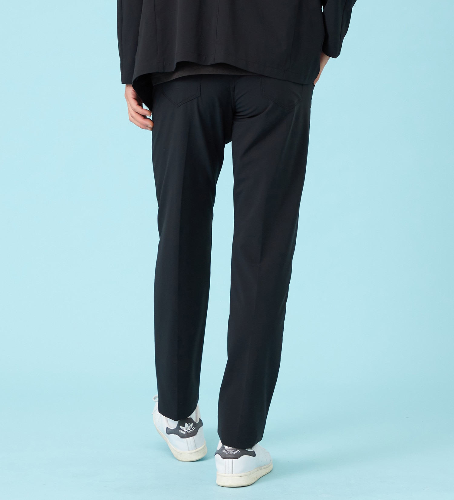 EDWIN(エドウイン)の【試着対象】【夏用】デニスラ AIR スリムテーパード スラックス ストレッチ 涼しい|パンツ/スラックス/メンズ|ブラック