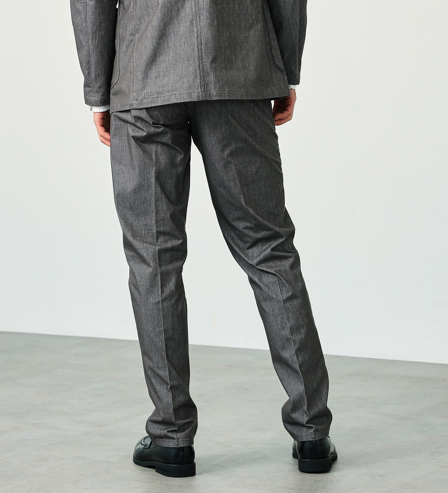 EDWIN(エドウイン)の【試着対象】【大きいサイズ】デニスラ スリムテーパード スラックス ビジネス ストレッチ|パンツ/スラックス/メンズ|グレー