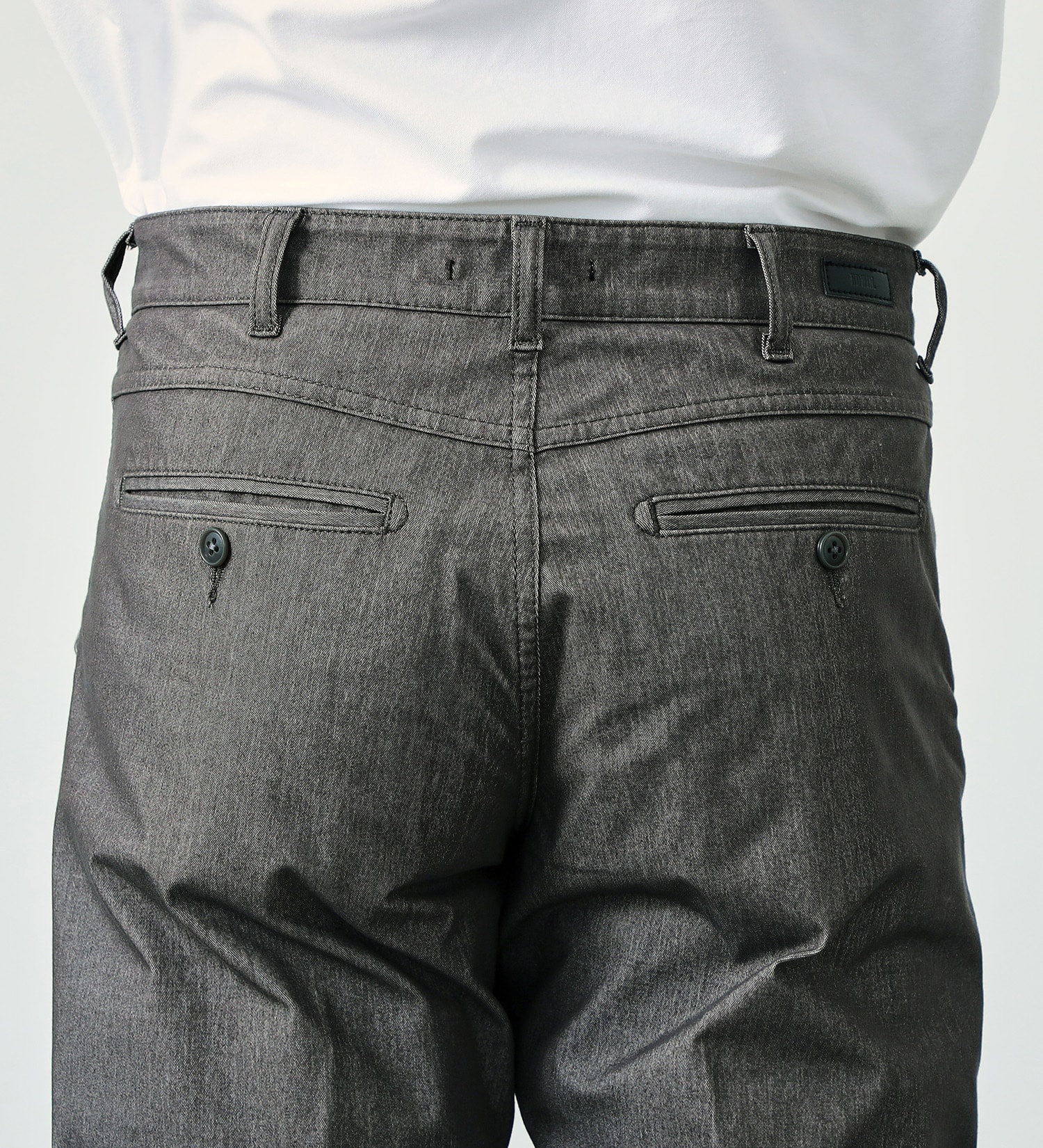 EDWIN(エドウイン)の【試着対象】【大きいサイズ】デニスラ スリムテーパード スラックス ビジネス ストレッチ|パンツ/スラックス/メンズ|グレー