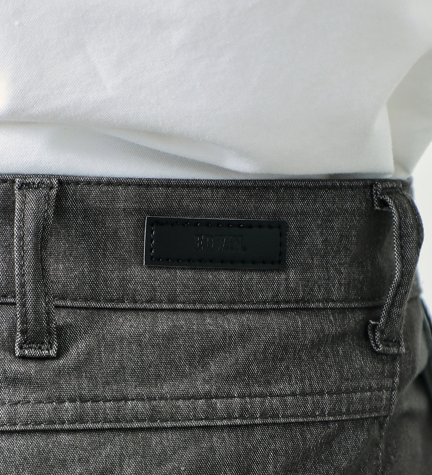 EDWIN(エドウイン)の【試着対象】【大きいサイズ】デニスラ スリムテーパード スラックス ビジネス ストレッチ|パンツ/スラックス/メンズ|グレー