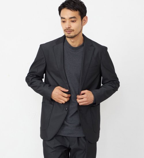 EDWIN(エドウイン)の【予約P】デニスラ テーラードジャケット デニム ストレッチ 洗える|ジャケット/アウター/テーラードジャケット/メンズ|ブラック