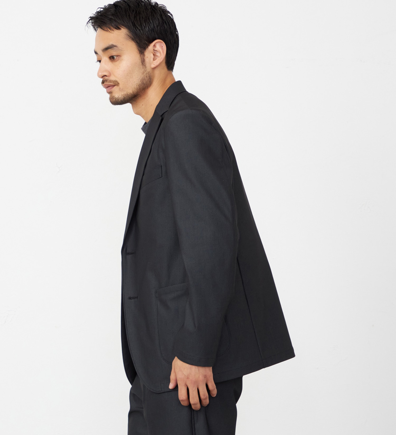 EDWIN(エドウイン)の【予約P】デニスラ テーラードジャケット デニム ストレッチ 洗える|ジャケット/アウター/テーラードジャケット/メンズ|ブラック