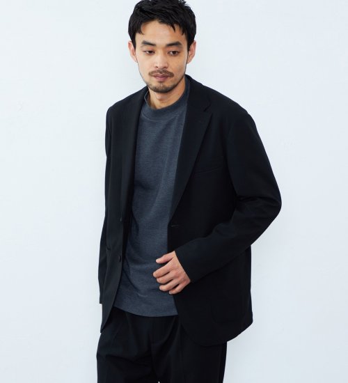 EDWIN(エドウイン)の【予約P】デニスラ テーラードジャケット ウール ストレッチ 洗える|ジャケット/アウター/テーラードジャケット/メンズ|ブラック