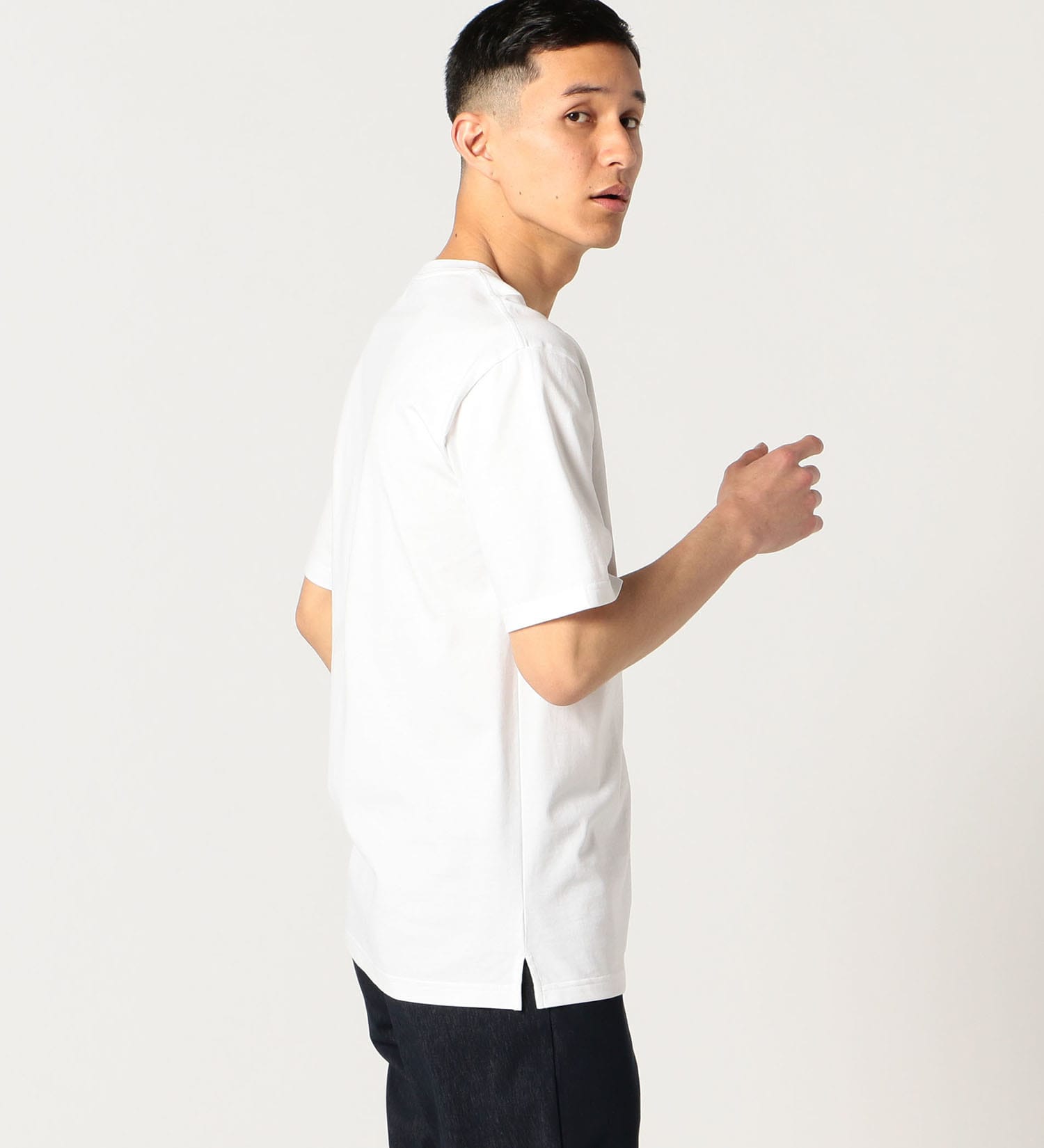 EDWIN(エドウイン)の【サマーセール】デニスラ クルーネック Tシャツ 半袖|トップス/Tシャツ/カットソー/メンズ|ホワイト