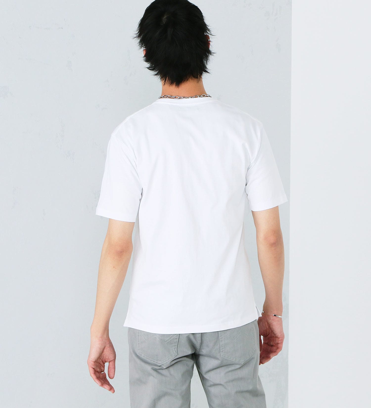 EDWIN(エドウイン)の【サマーセール】デニスラ クルーネック Tシャツ 半袖|トップス/Tシャツ/カットソー/メンズ|ホワイト