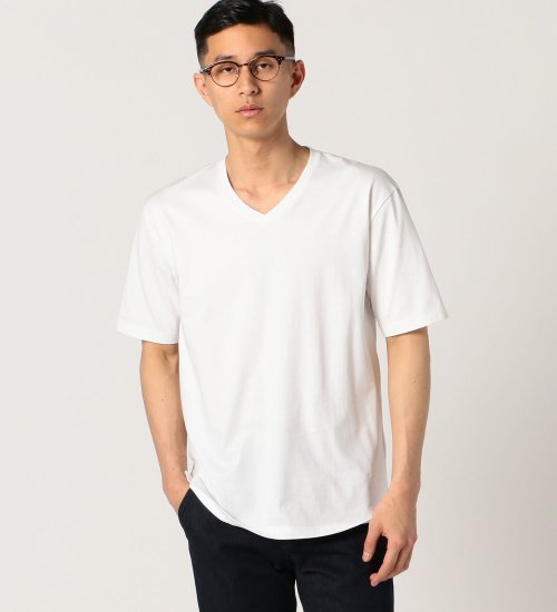 EDWIN(エドウイン)のデニスラ Vネック Tシャツ 半袖|トップス/Tシャツ/カットソー/メンズ|ホワイト