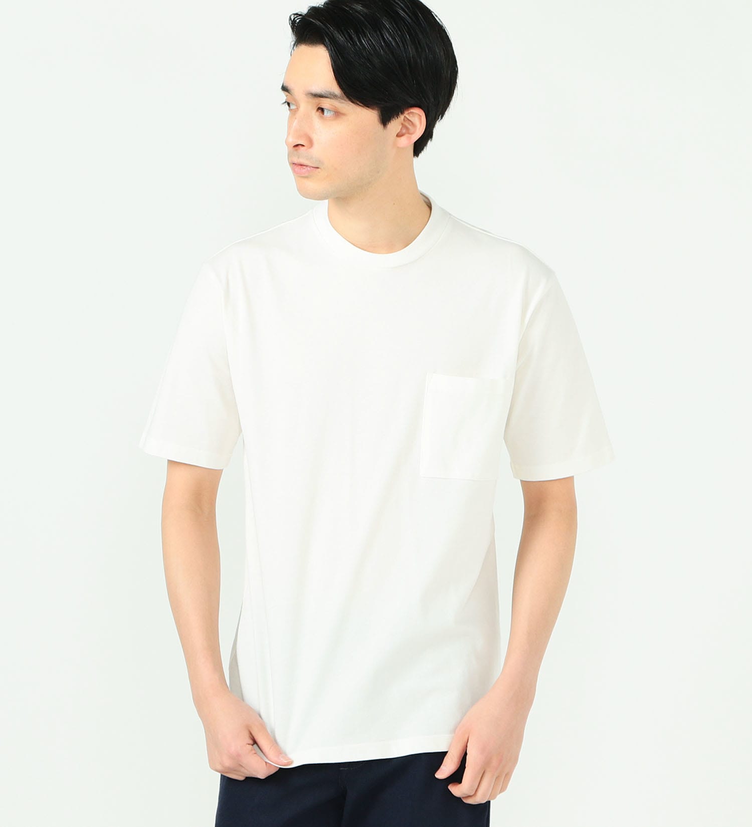 EDWIN(エドウイン)のデニスラAIR クルーネックポケットTシャツ 半袖|トップス/Tシャツ/カットソー/メンズ|ホワイト
