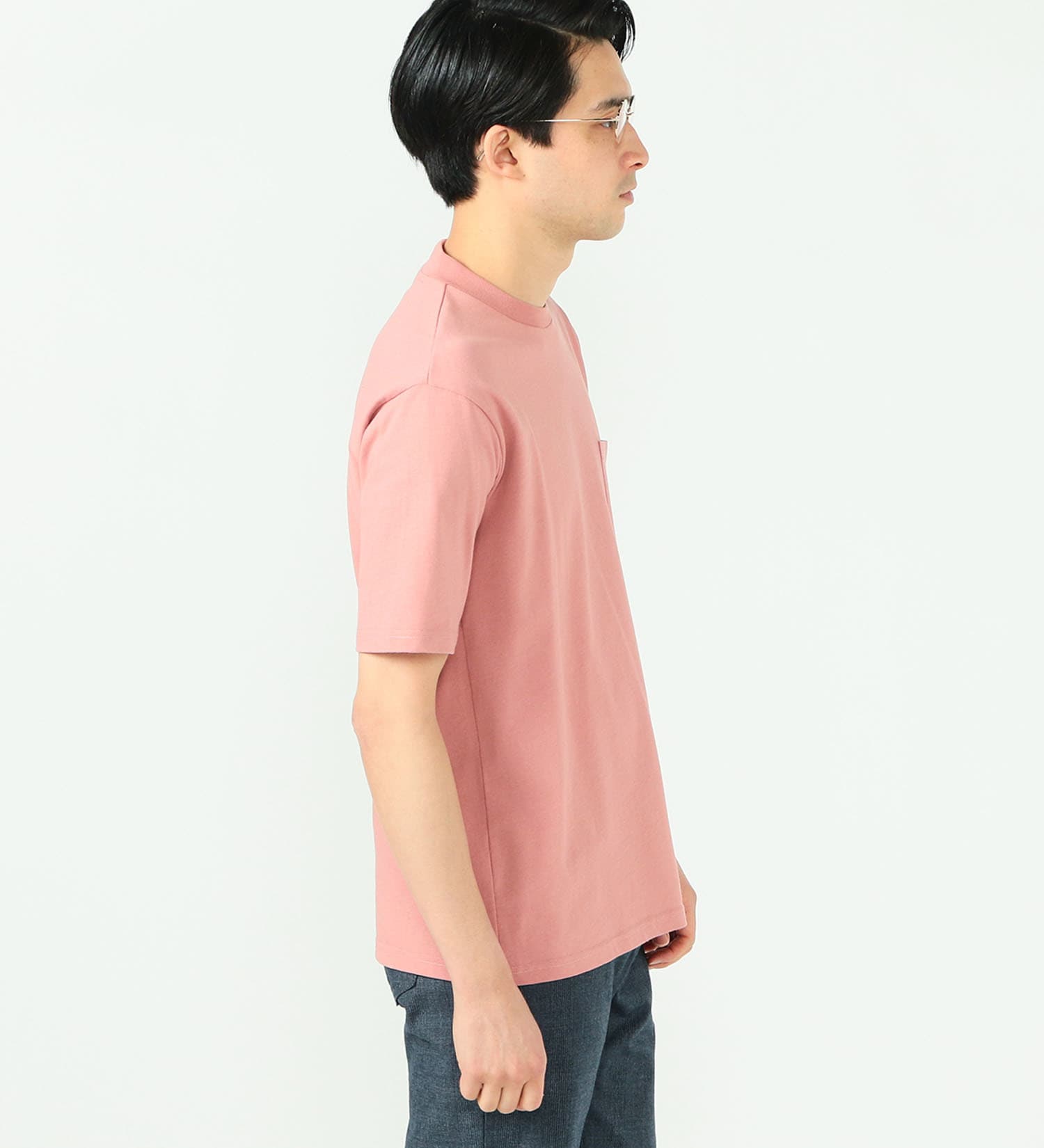 EDWIN(エドウイン)の【サマーセール】デニスラAIR クルーネックポケットTシャツ 半袖|トップス/Tシャツ/カットソー/メンズ|ピンク
