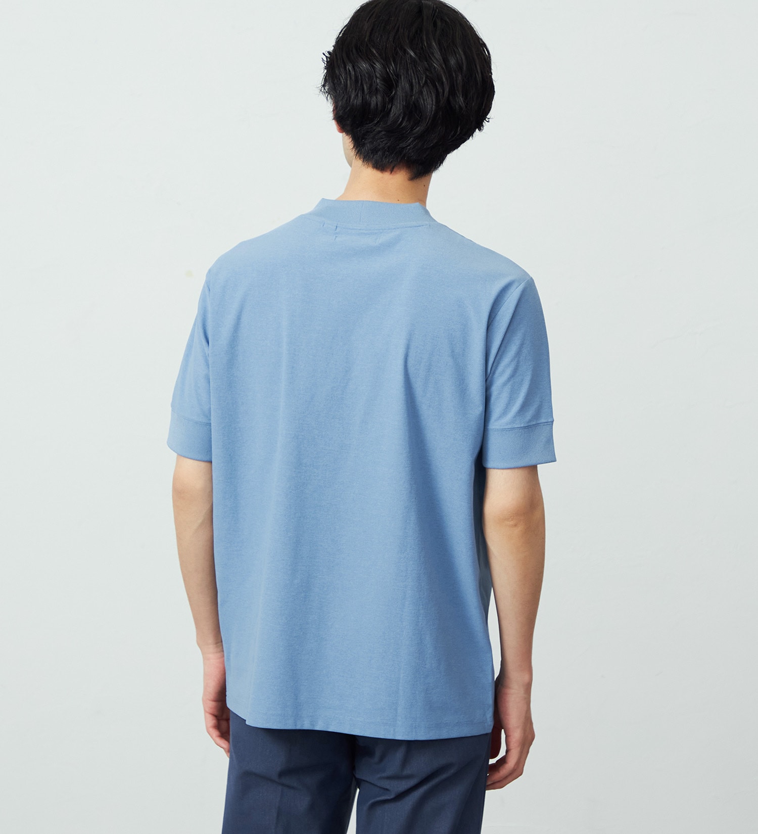 EDWIN(エドウイン)のデニスラ モックネックTシャツ 半袖|トップス/Tシャツ/カットソー/メンズ|ライトブルーグレー