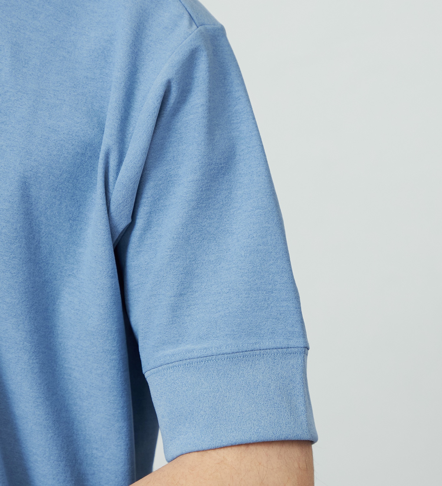 EDWIN(エドウイン)のデニスラ モックネックTシャツ 半袖|トップス/Tシャツ/カットソー/メンズ|ライトブルーグレー