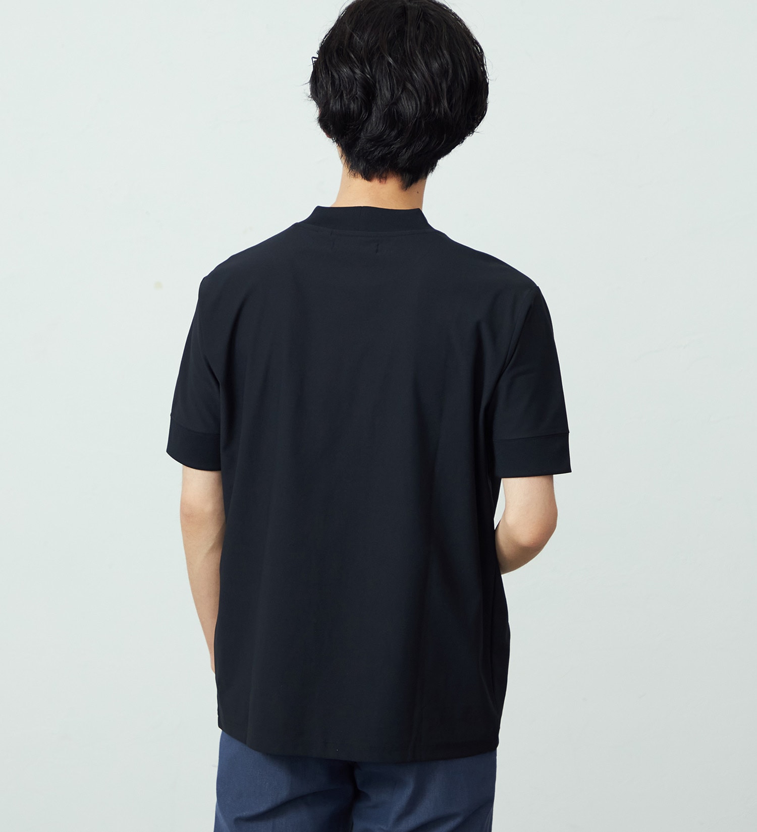 EDWIN(エドウイン)のデニスラ モックネックTシャツ 半袖|トップス/Tシャツ/カットソー/メンズ|ブラック