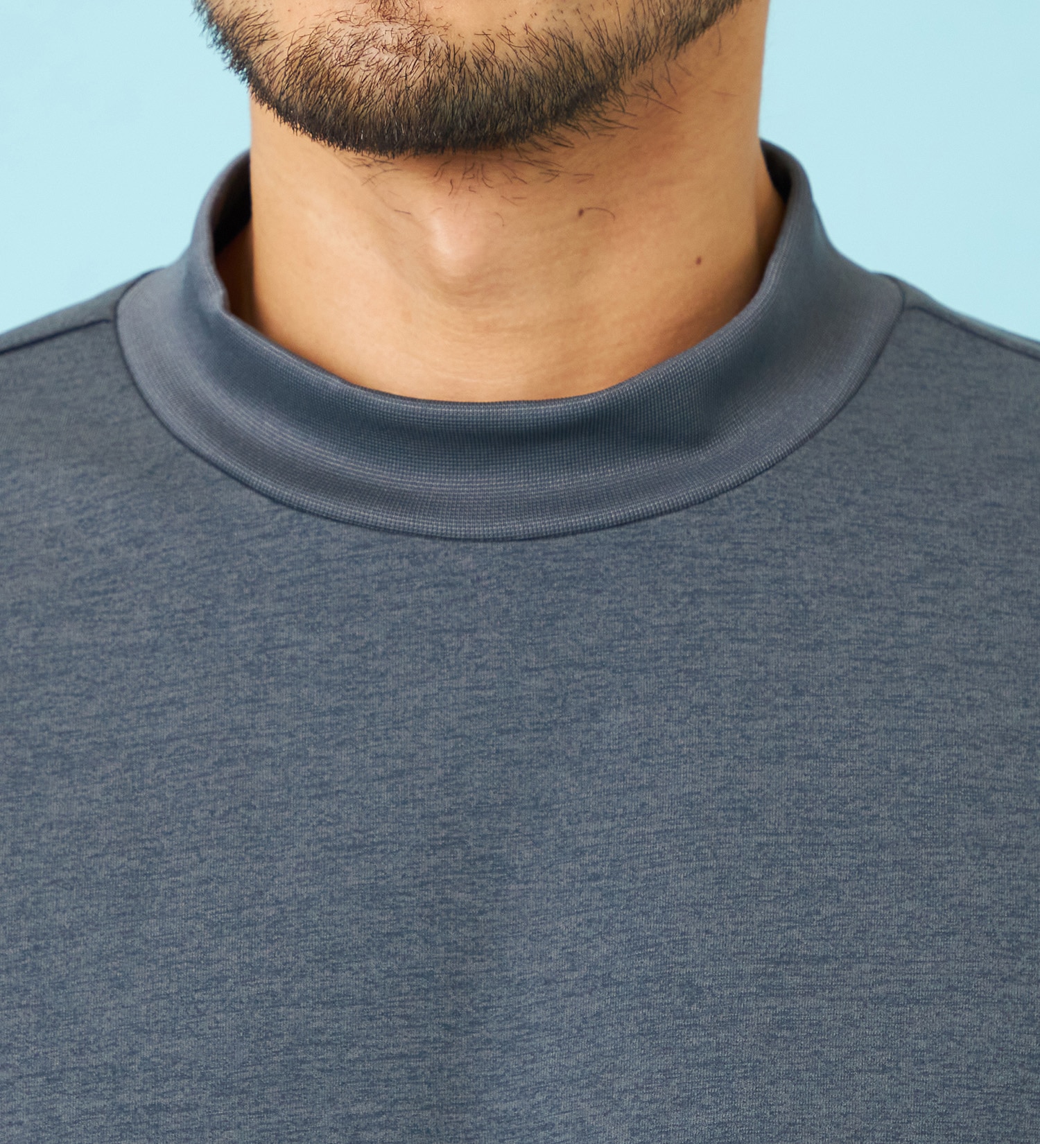 EDWIN(エドウイン)のデニスラ モックネックTシャツ 半袖|トップス/Tシャツ/カットソー/メンズ|グレー