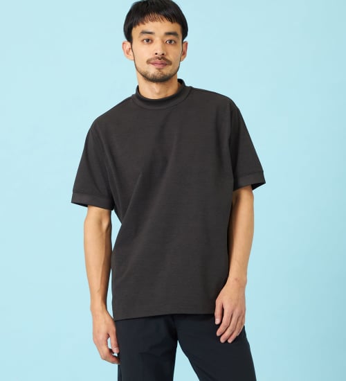 EDWIN(エドウイン)のデニスラ モックネックTシャツ 半袖|トップス/Tシャツ/カットソー/メンズ|チャコールグレー