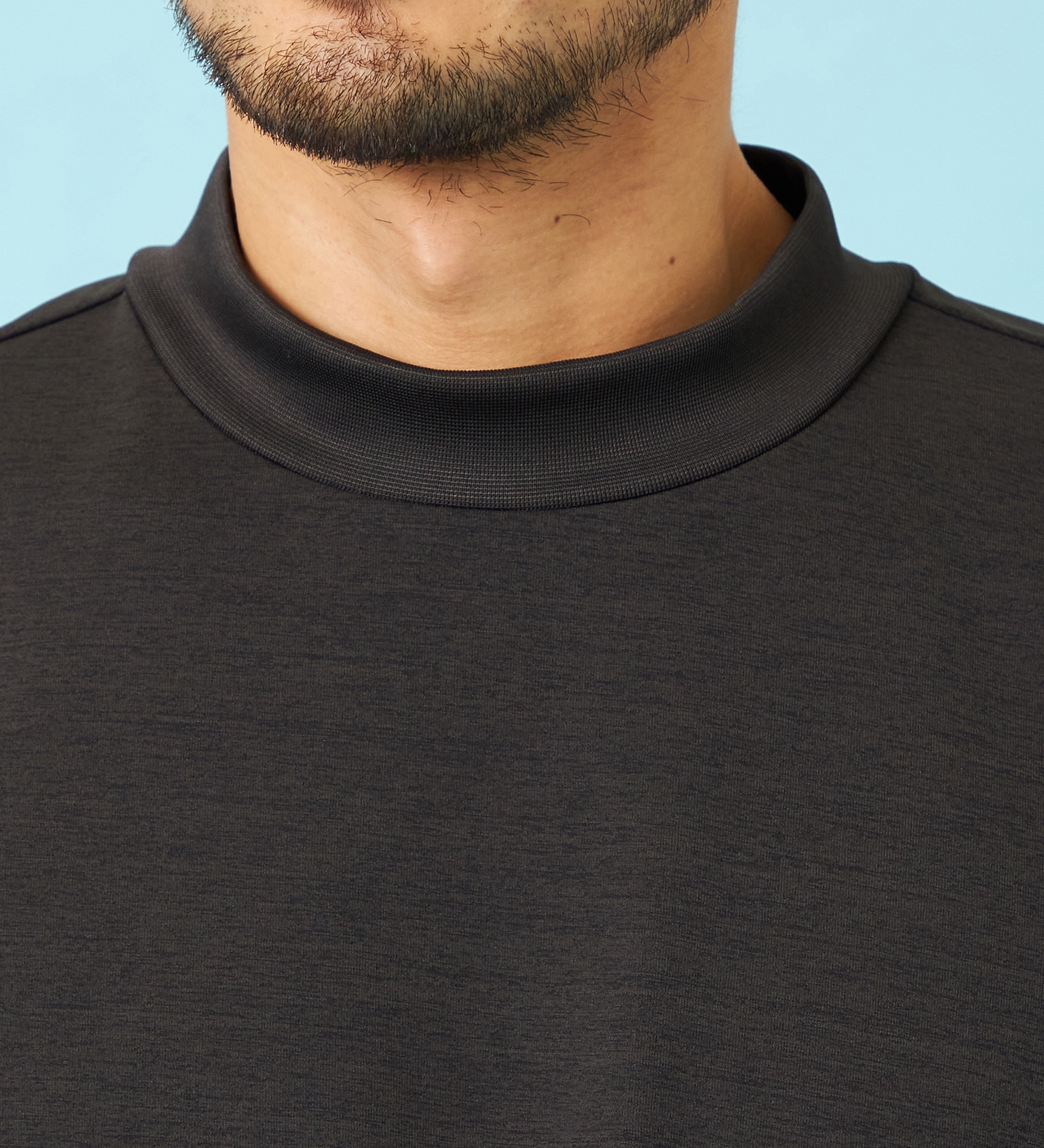 EDWIN(エドウイン)のデニスラ モックネックTシャツ 半袖|トップス/Tシャツ/カットソー/メンズ|チャコールグレー