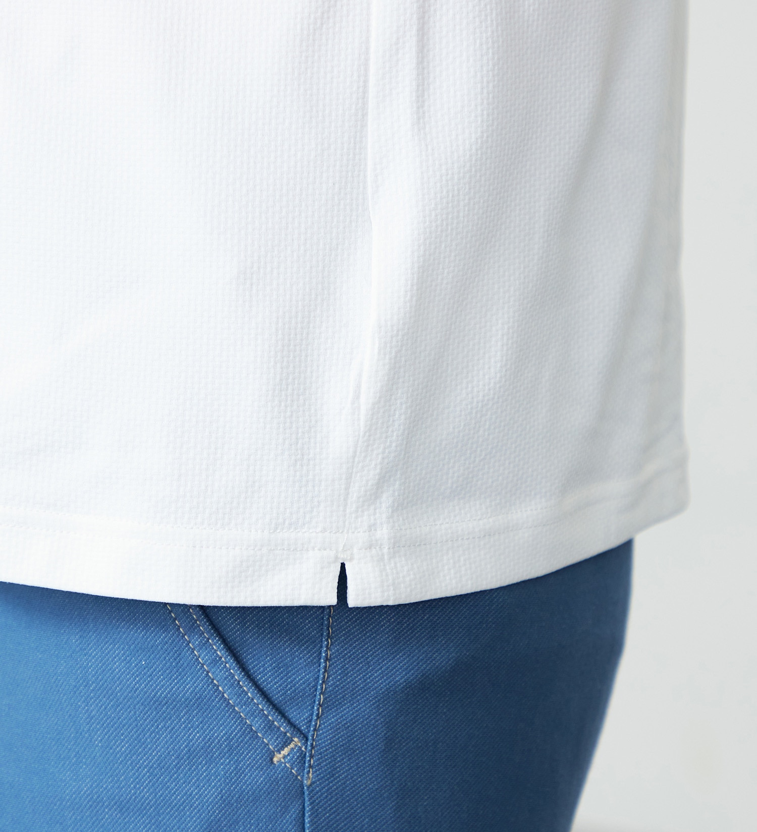EDWIN(エドウイン)のデニスラ ポロシャツ 半袖|トップス/ポロシャツ/メンズ|ホワイト