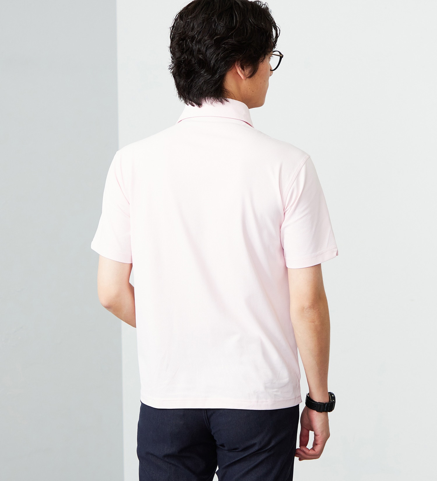 EDWIN(エドウイン)のデニスラ ポロシャツ 半袖|トップス/ポロシャツ/メンズ|ライトピンク
