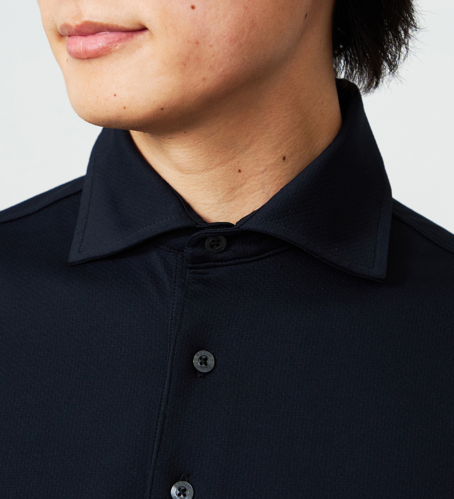 EDWIN(エドウイン)のデニスラ ポロシャツ 半袖|トップス/ポロシャツ/メンズ|ブラック
