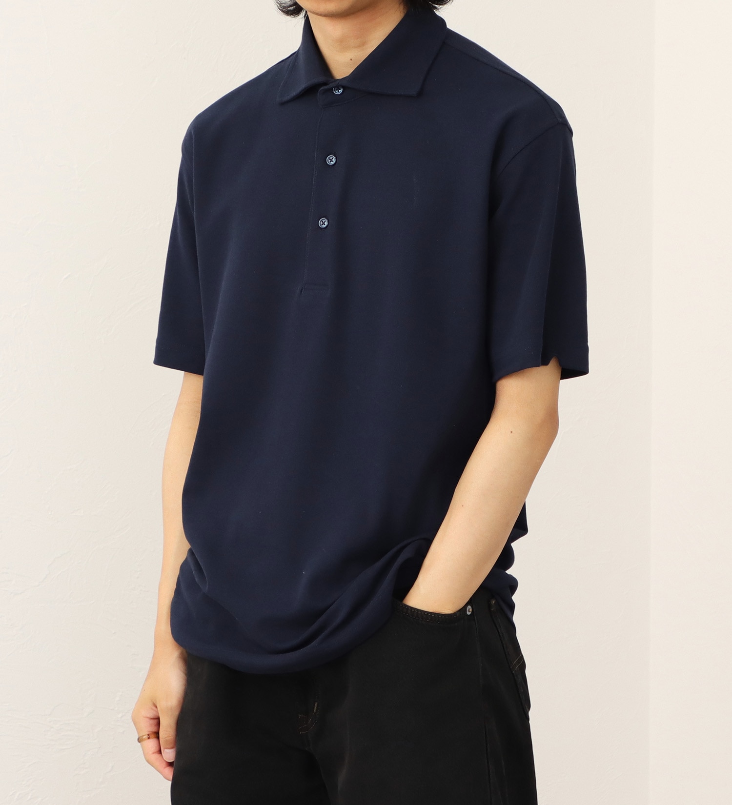 EDWIN(エドウイン)のデニスラ ポロシャツ ビジネス 半袖|トップス/ポロシャツ/メンズ|ネイビー