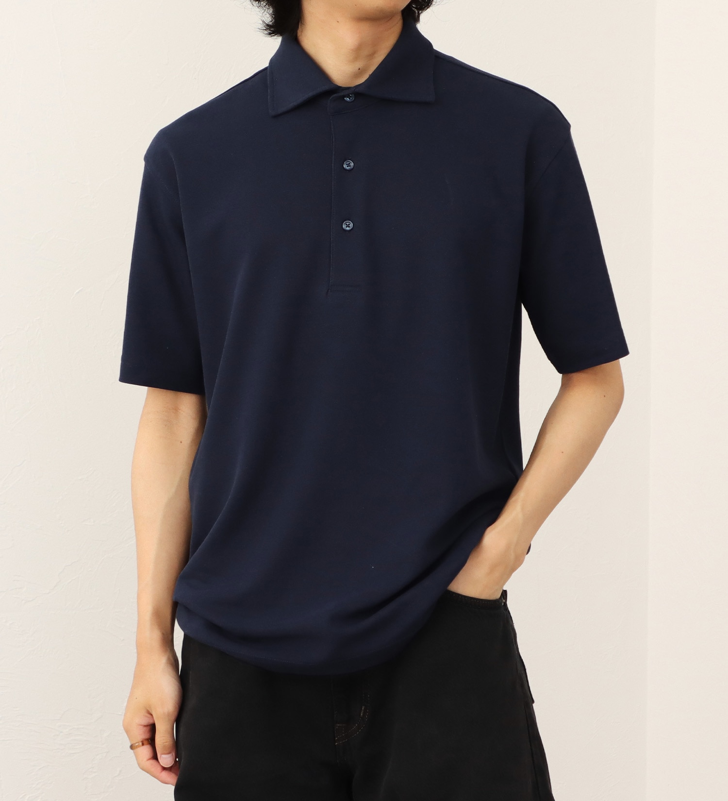 EDWIN(エドウイン)のデニスラ ポロシャツ ビジネス 半袖|トップス/ポロシャツ/メンズ|ネイビー