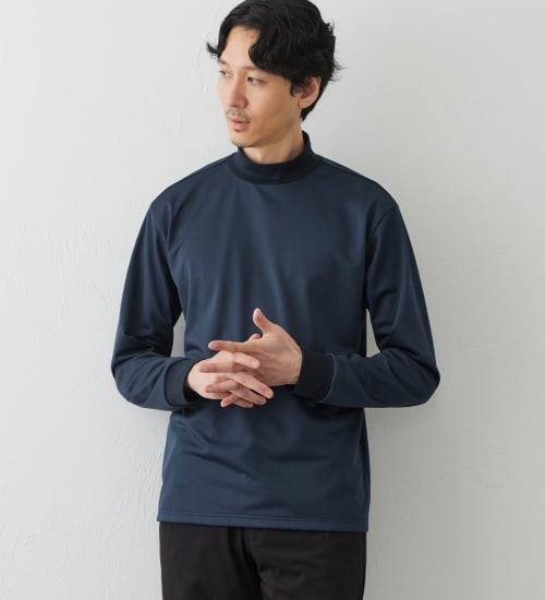 デニスラ 長袖モックネック Tシャツ【吸水速乾/抗菌防臭/ビジネス】