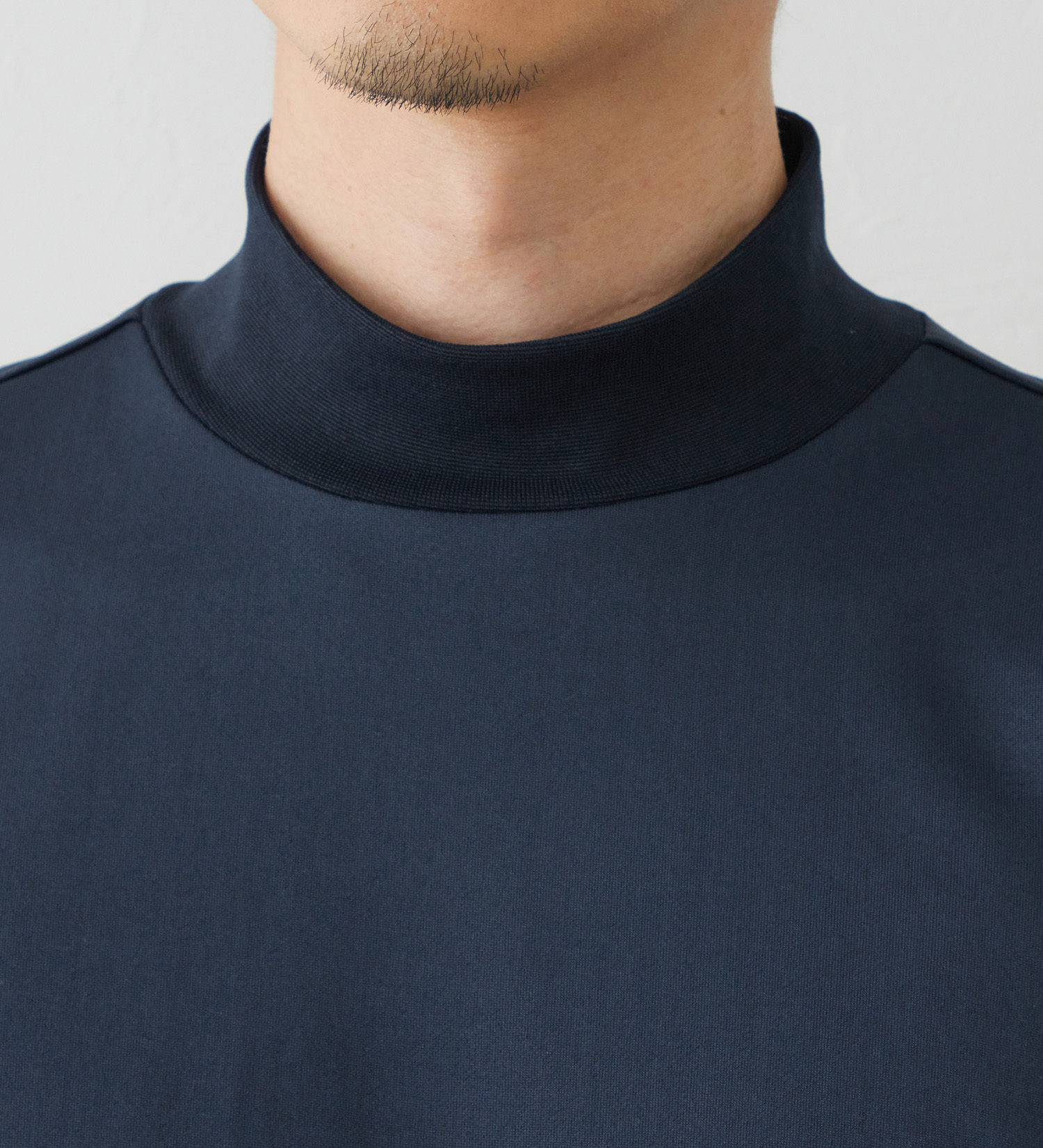 EDWIN(エドウイン)のデニスラ 長袖モックネック Tシャツ【吸水速乾/抗菌防臭/ビジネス】|トップス/Tシャツ/カットソー/メンズ|ネイビー