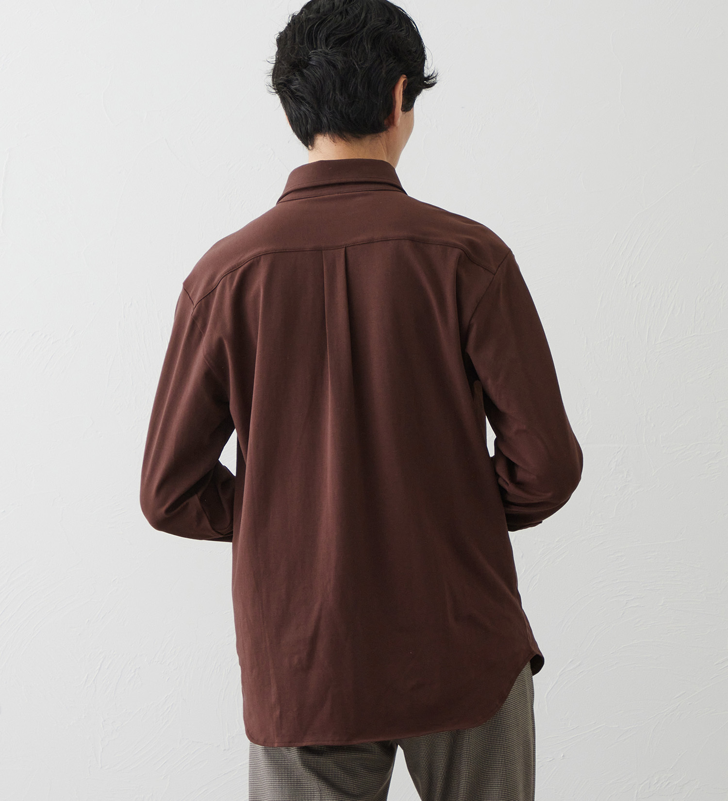 EDWIN(エドウイン)のデニスラ 長袖シャツ【抗菌防臭/UVカット/ストレッチ/ビジネス】|トップス/シャツ/ブラウス/メンズ|ブラウン