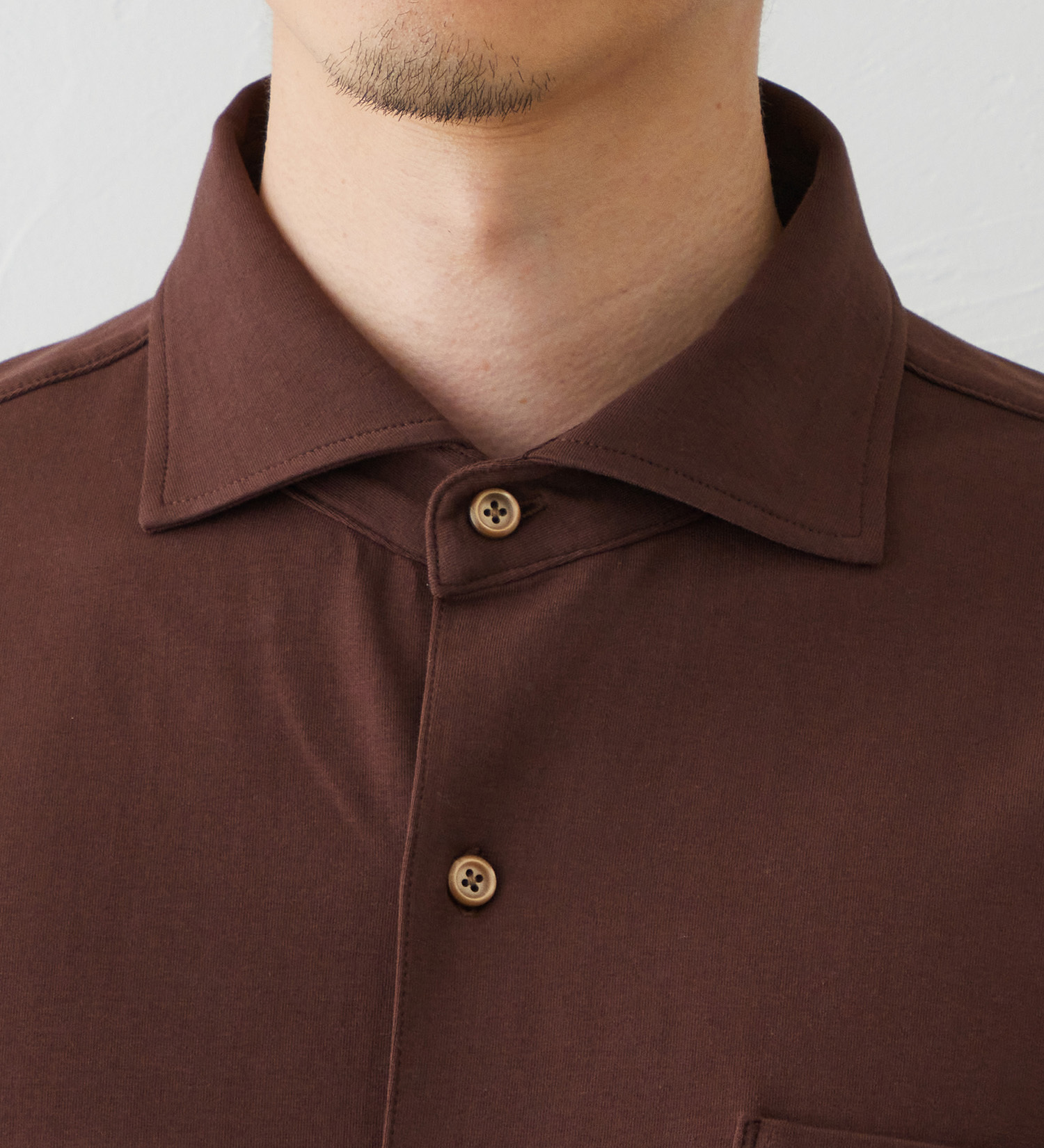 EDWIN(エドウイン)のデニスラ 長袖シャツ【抗菌防臭/UVカット/ストレッチ/ビジネス】|トップス/シャツ/ブラウス/メンズ|ブラウン