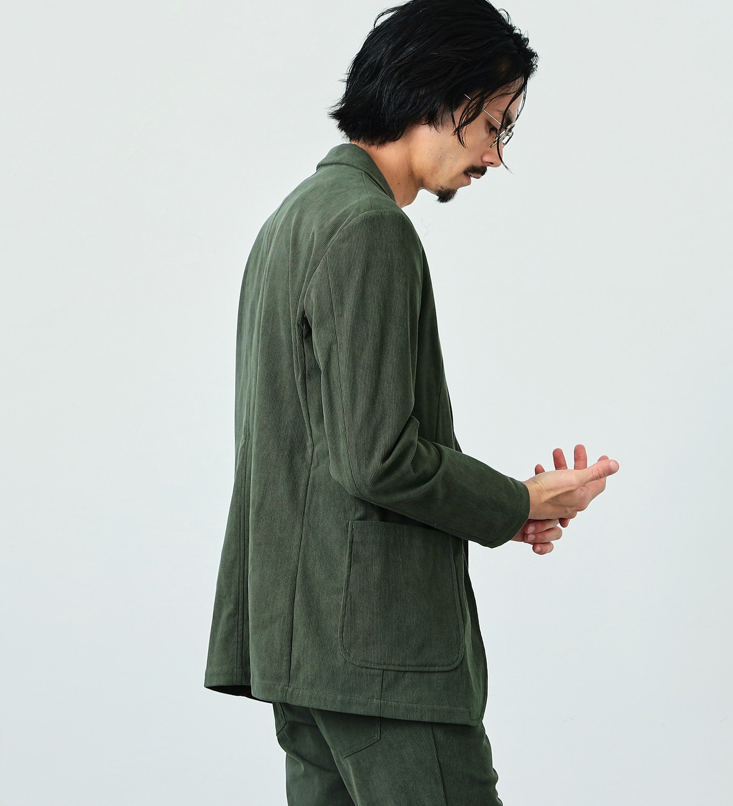 EDWIN(エドウイン)のデニスラ テーラードジャケット コーデュロイ|ジャケット/アウター/テーラードジャケット/メンズ|オリーブ