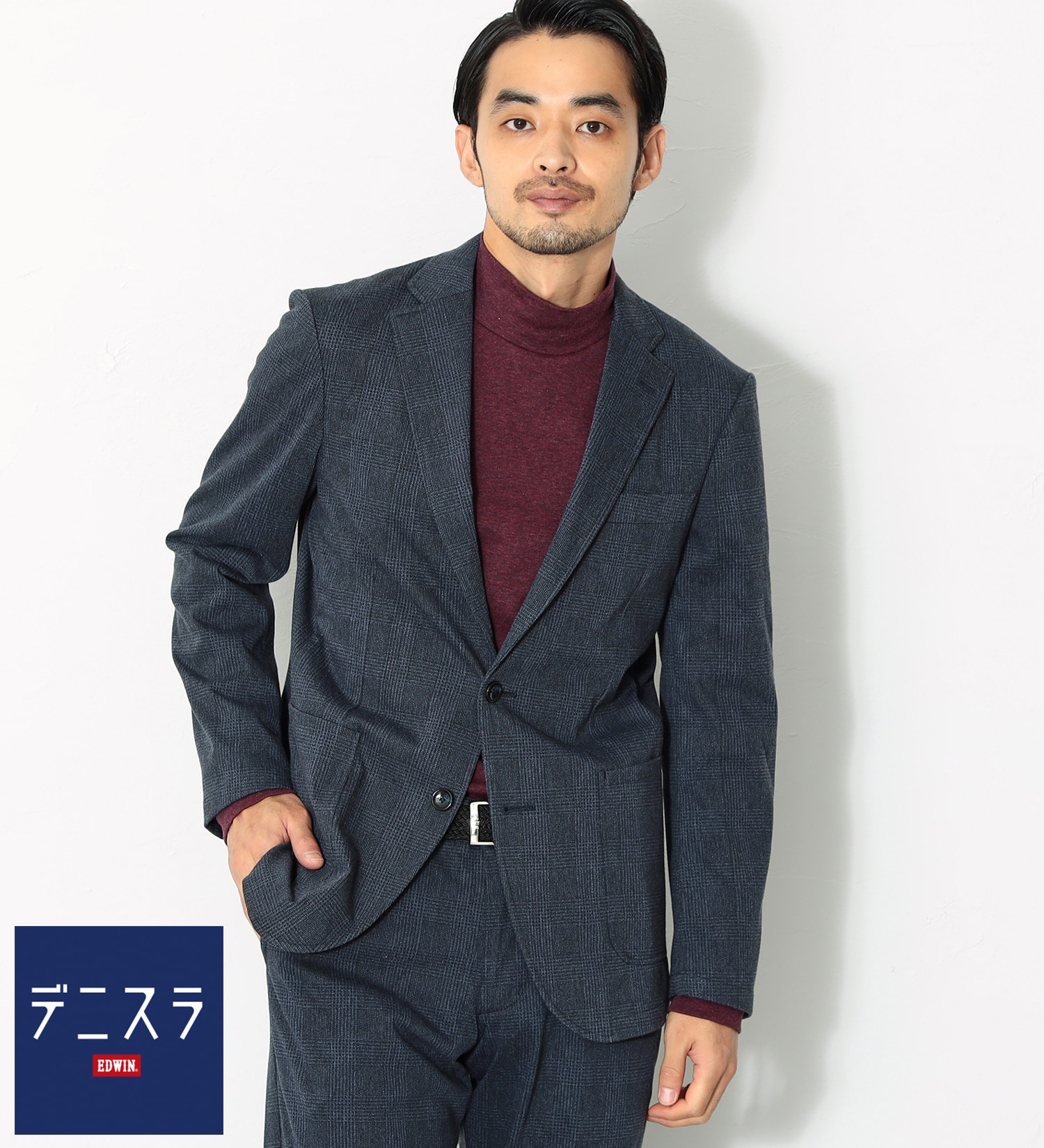 EDWIN(エドウイン)の【先行SALE】デニスラ テーラードジャケット|ジャケット/アウター/テーラードジャケット/メンズ|グレンチェック