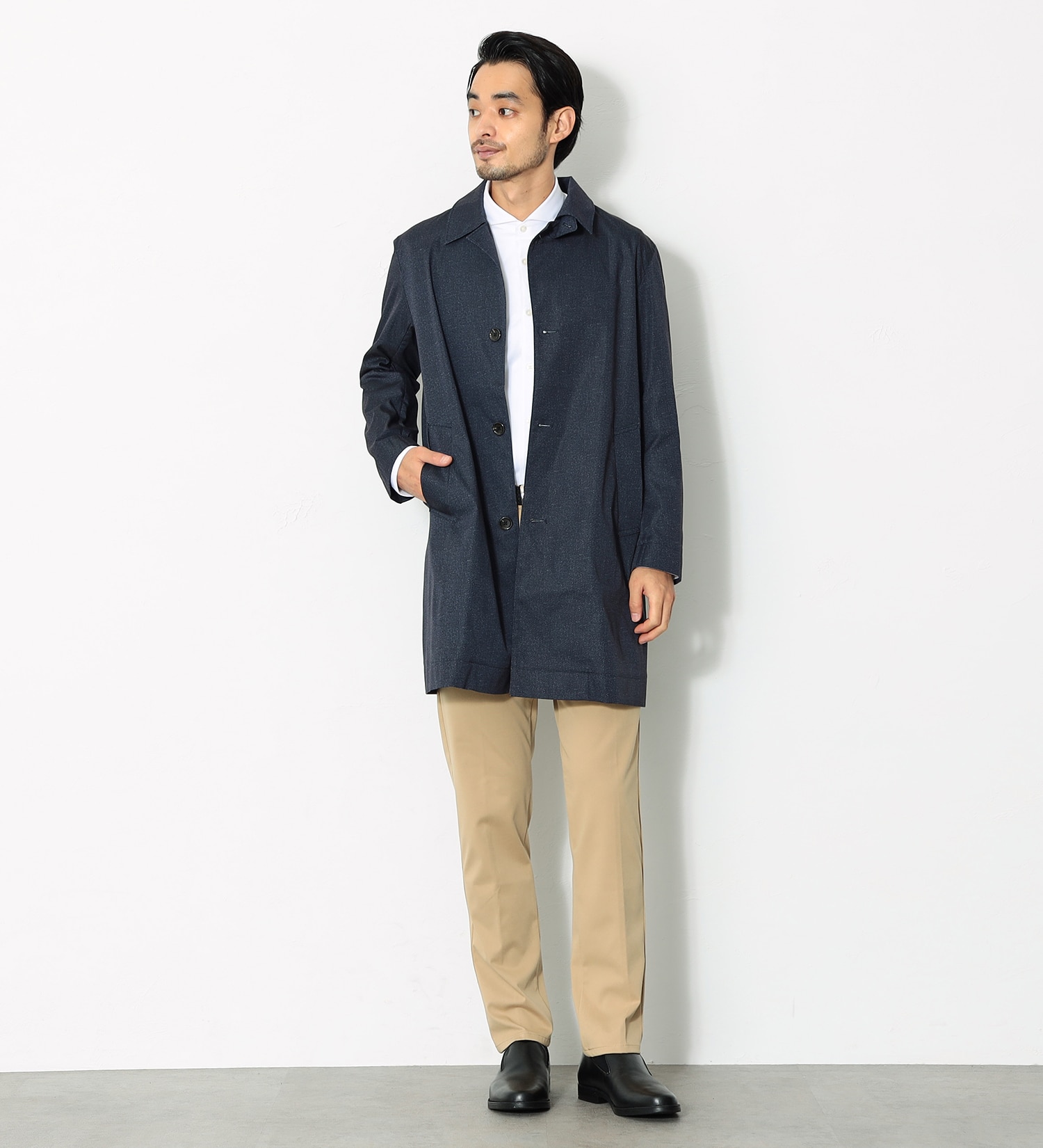 Osley Long coat discount 83% Navy Blue M MEN FASHION Coats Basic 
