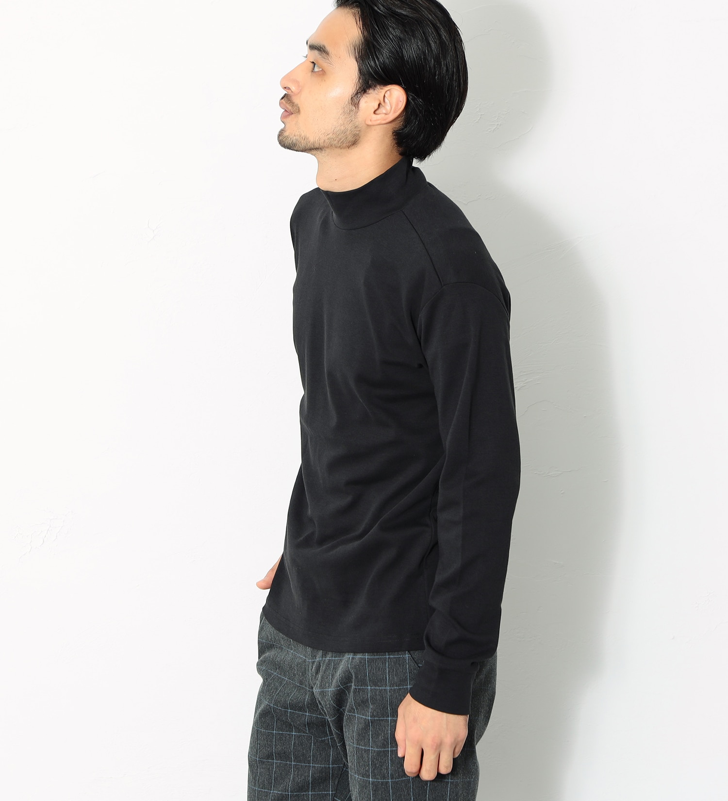 EDWIN(エドウイン)のデニスラ モックネック Tシャツ 長袖|トップス/Tシャツ/カットソー/メンズ|ブラック