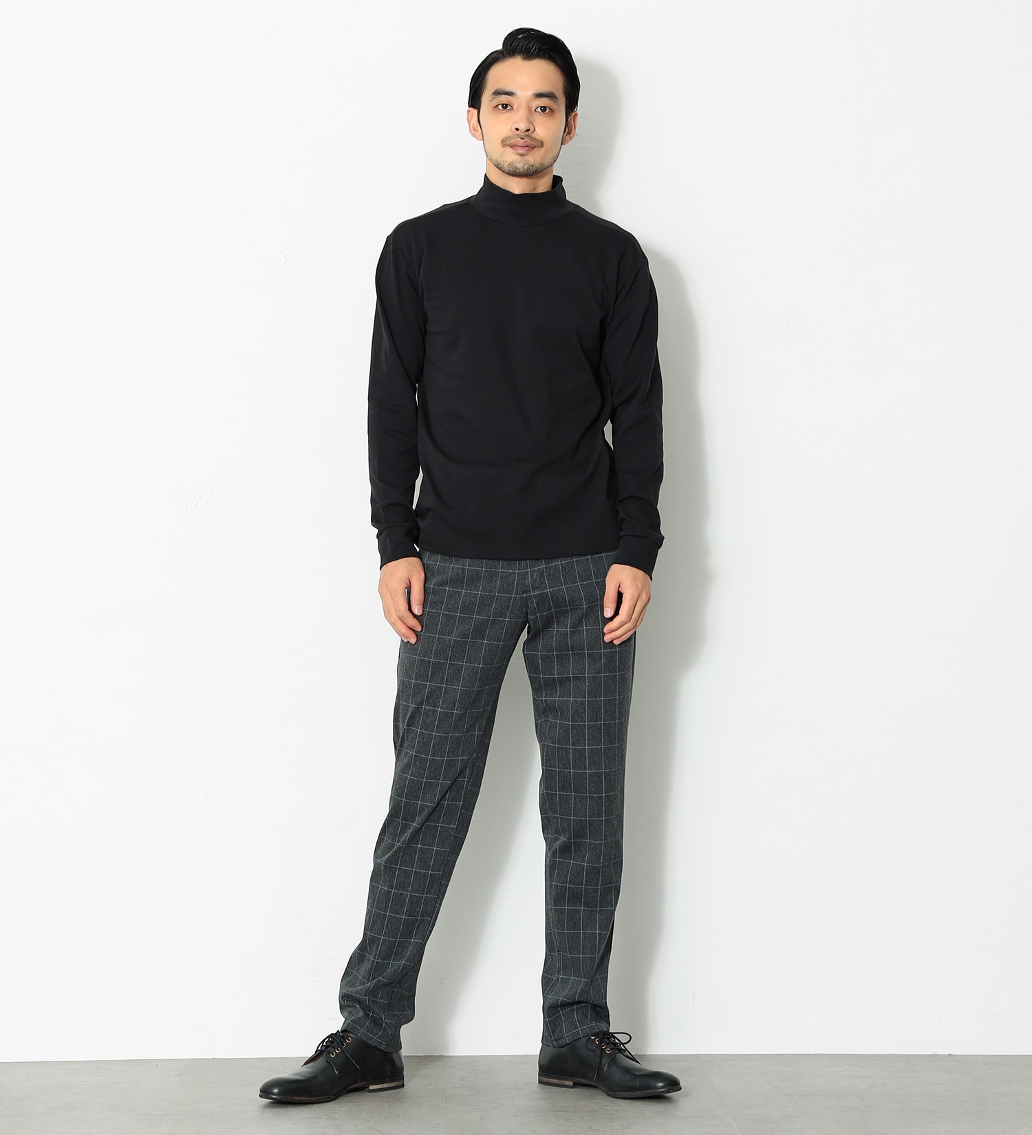 EDWIN(エドウイン)のデニスラ モックネック Tシャツ 長袖|トップス/Tシャツ/カットソー/メンズ|ブラック