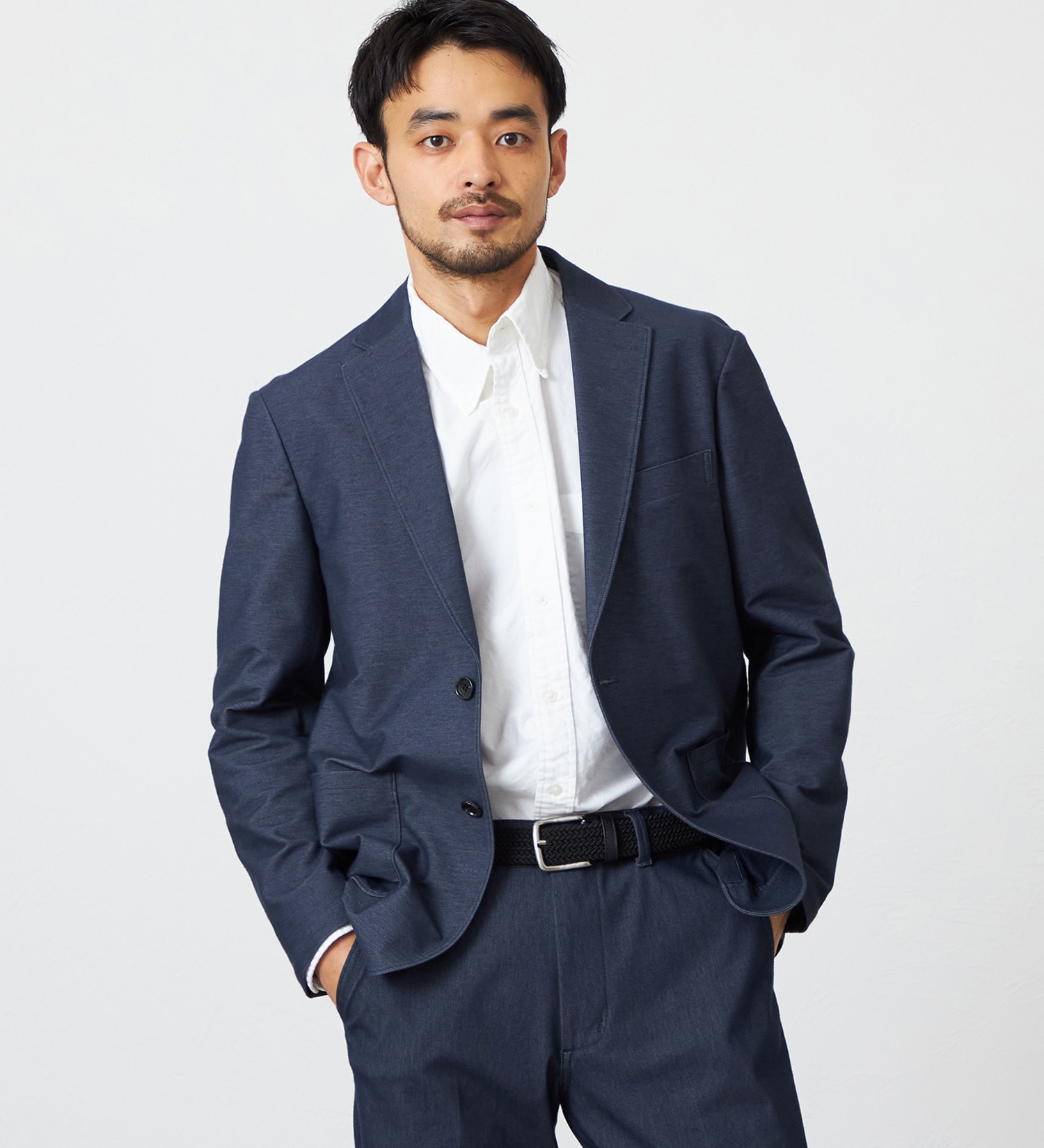 EDWIN(エドウイン)の【予約】【大きいサイズ】デニスラ AIR テーラードジャケット ストレッチ ビジネス|ジャケット/アウター/テーラードジャケット/メンズ|インディゴブルー