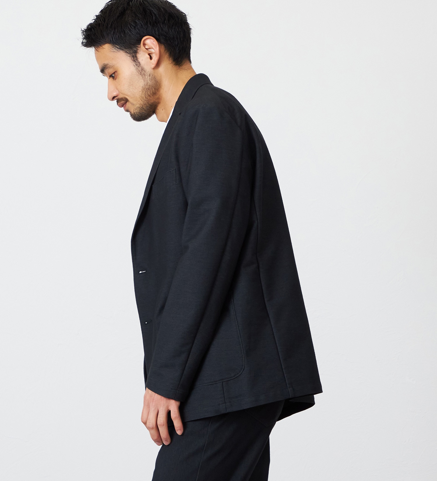 EDWIN(エドウイン)の【予約】【大きいサイズ】デニスラ AIR テーラードジャケット ストレッチ ビジネス|ジャケット/アウター/テーラードジャケット/メンズ|ブラック