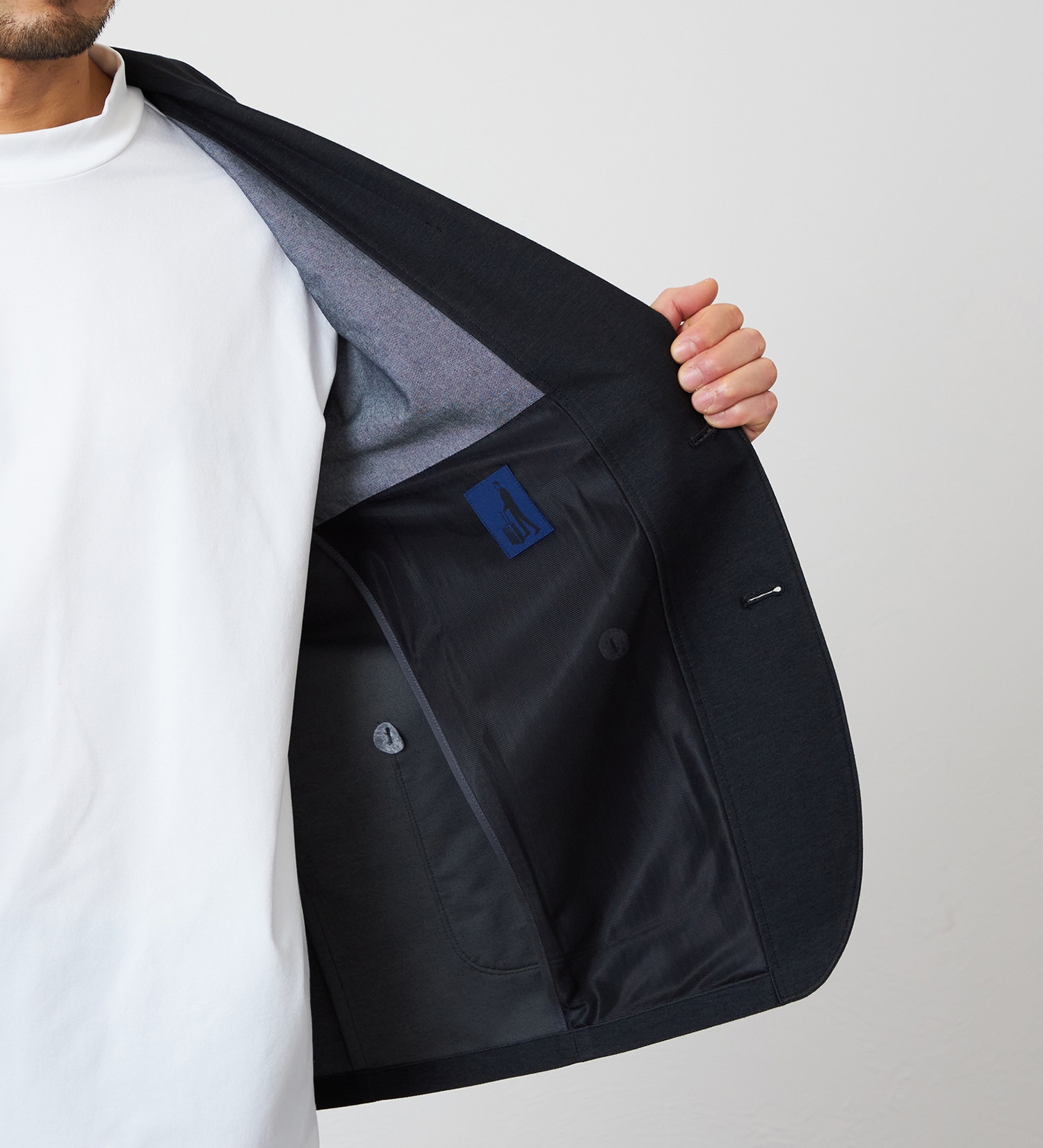 EDWIN(エドウイン)の【予約】【大きいサイズ】デニスラ AIR テーラードジャケット ストレッチ ビジネス|ジャケット/アウター/テーラードジャケット/メンズ|ブラック