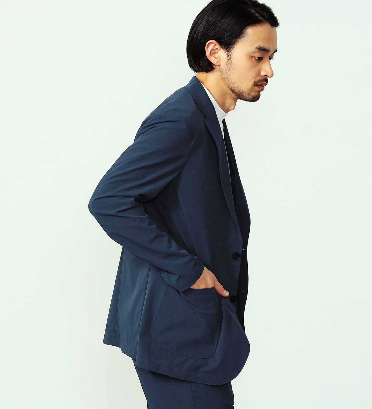 EDWIN(エドウイン)のデニスラ ルーミー テーラードジャケット ストレッチ ビジネス|ジャケット/アウター/テーラードジャケット/メンズ|ネイビー