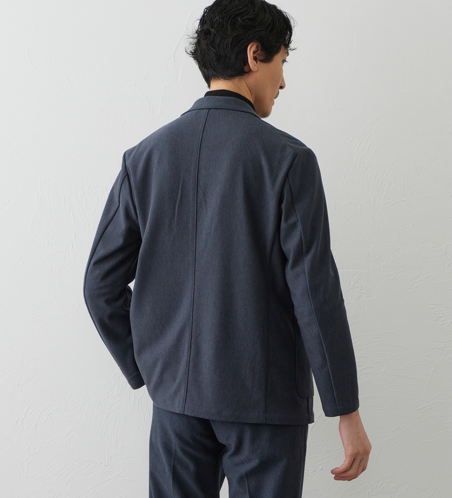 EDWIN(エドウイン)のデニスラ デーラードジャケット【ウールデニムライク/ストレッチ/ビジネス】|ジャケット/アウター/テーラードジャケット/メンズ|ネイビー