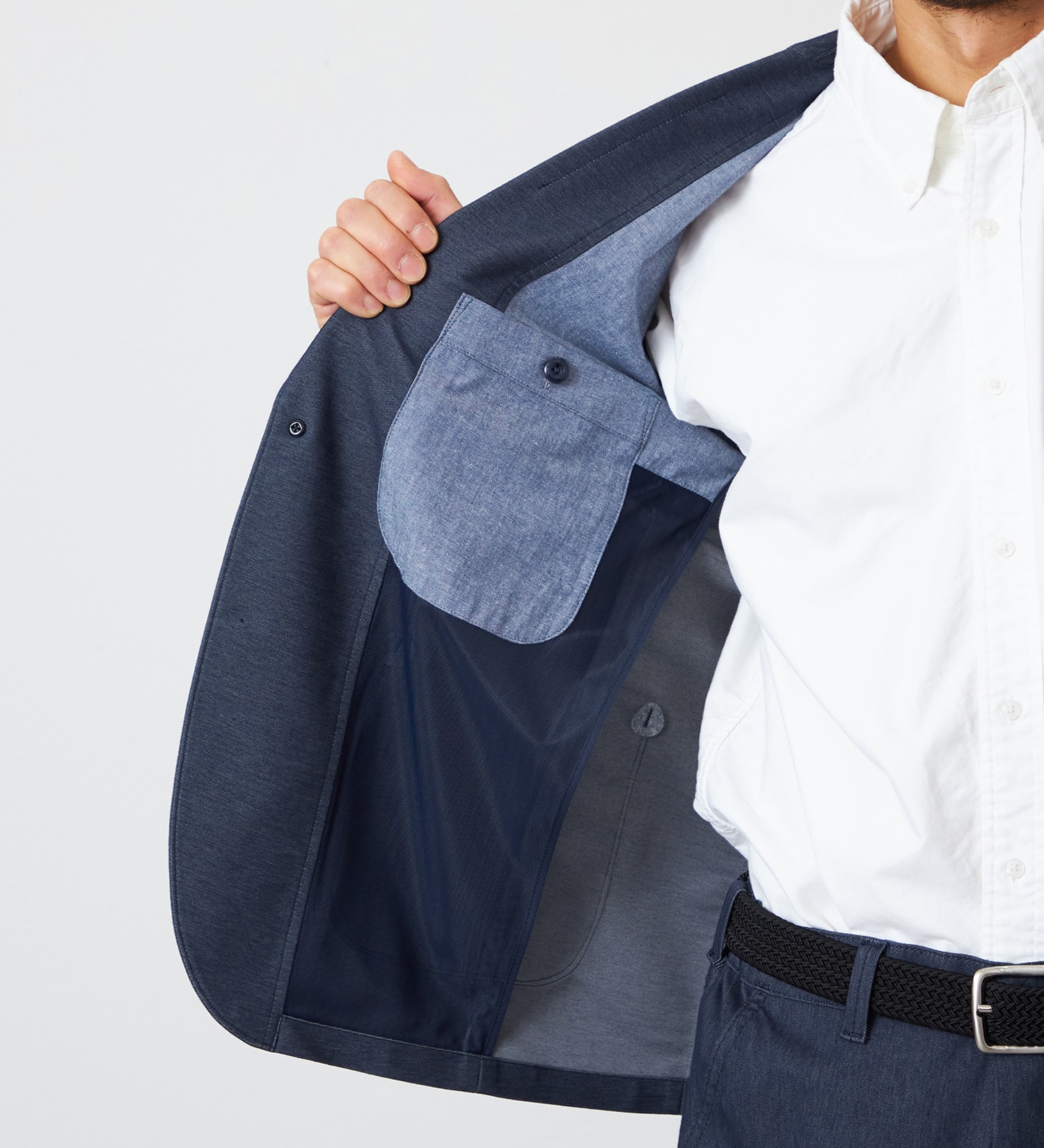 EDWIN(エドウイン)の【予約】デニスラ AIR テーラードジャケット ストレッチ ビジネス|ジャケット/アウター/テーラードジャケット/メンズ|インディゴブルー